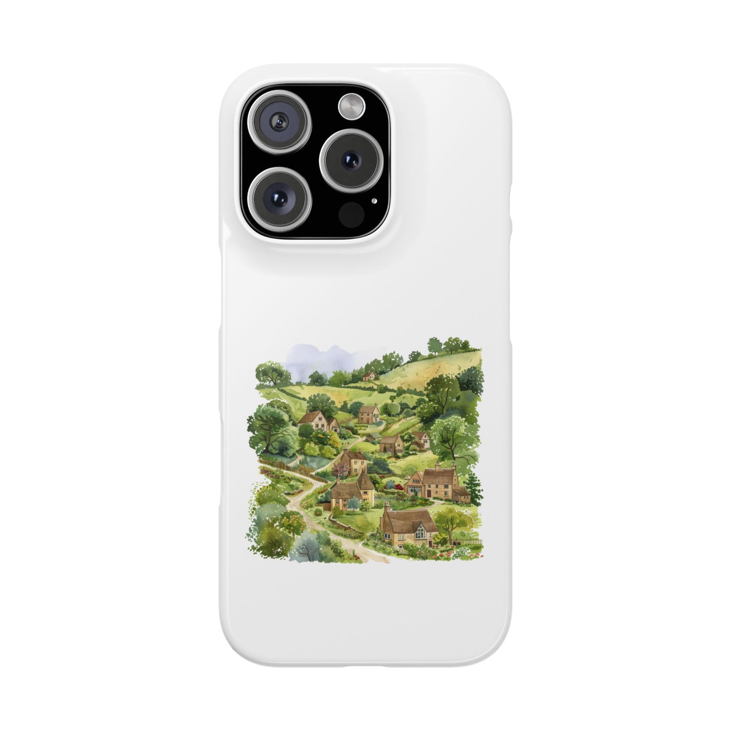 Charming Village Slim Phone Cases - Farmhouse Aesthetic, Rural Life Decor, Nature Gift, Perfect for Travelers