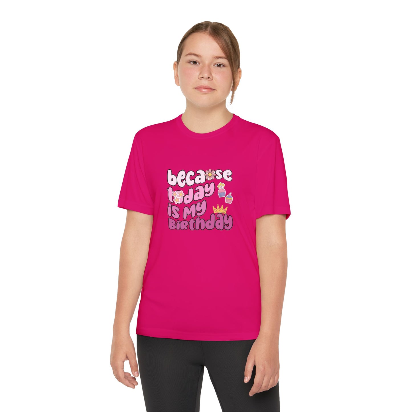 Youth Tee - Funky Leopard Print Birthday Girl Graphic