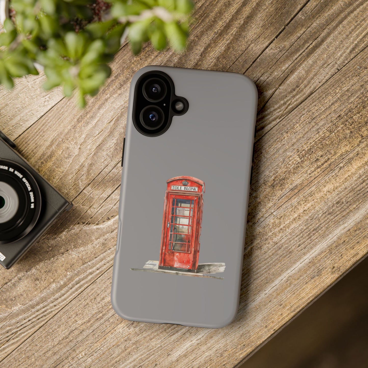 Red Phone Booth Phone Case, Vintage Style Case, Tough Cases for Gifts, Quirky Phone Accessories, Travel Lover's Gift
