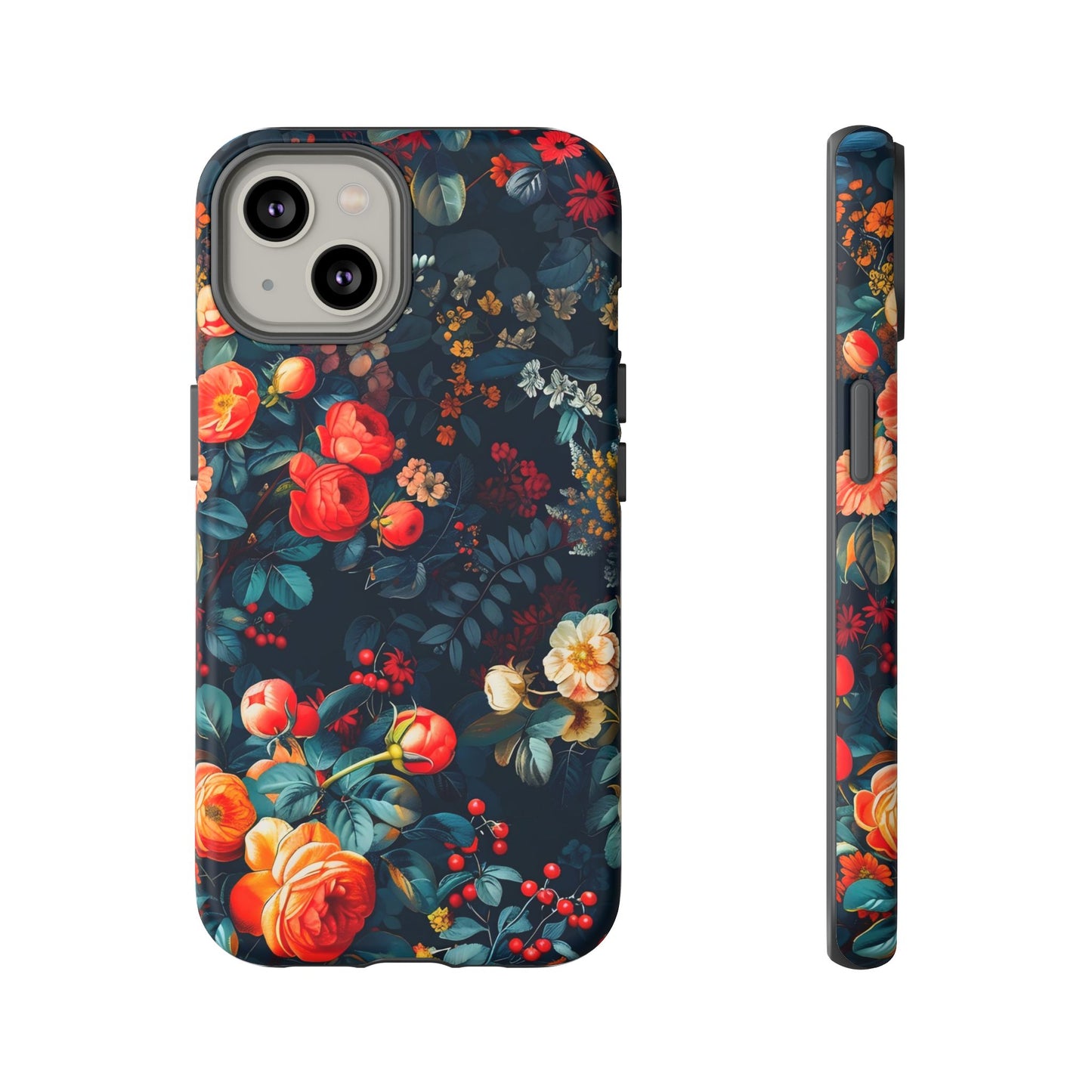 Floral Phone Case - Tough Cases, iPhone Protection, Elegant Floral Design, Gift for Her, Stylish Tech Accessory