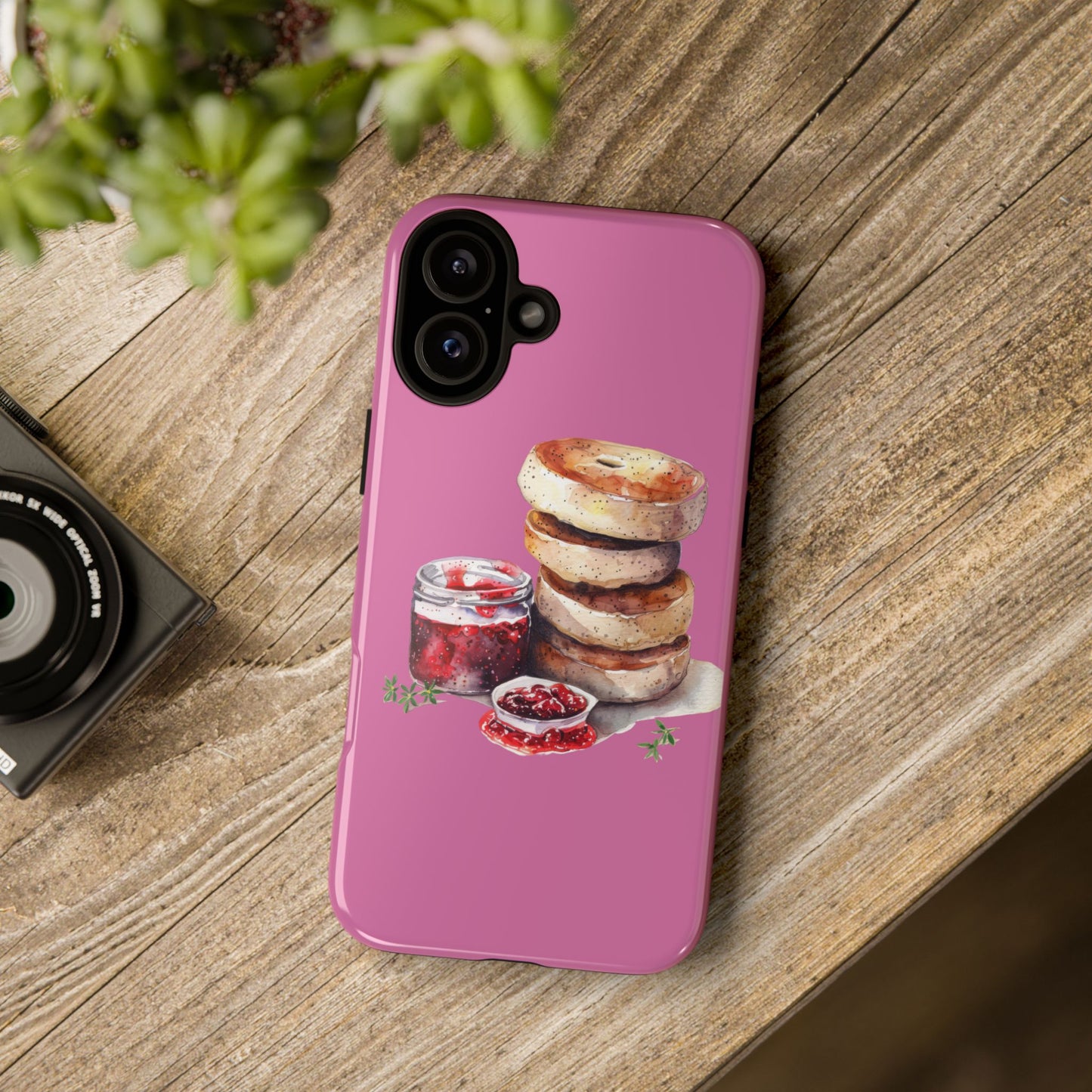 Cute Bagel Phone Case, Tough Cases for Food Lovers, Unique Gifts for Foodies, Phone Accessories for Breakfast Lovers, Fun and Stylish Cases