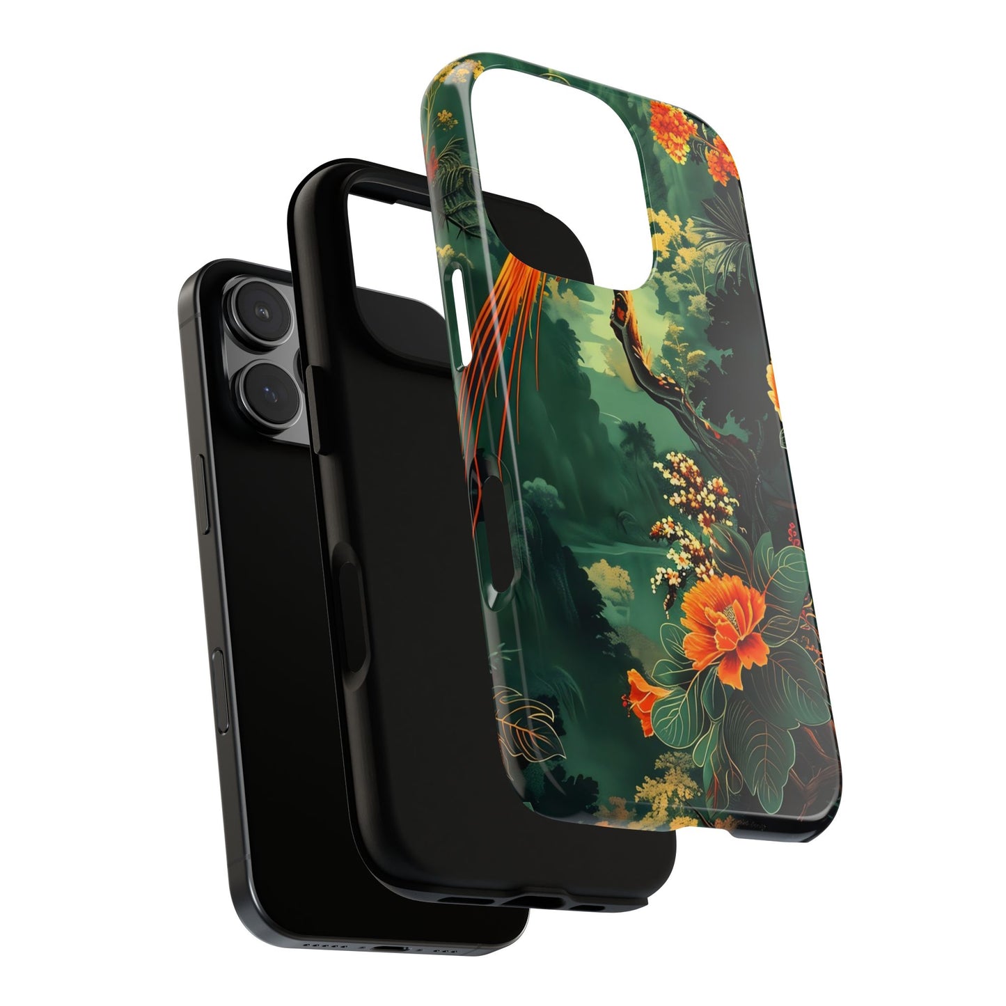 Tropical Phone Case - Colorful Floral Design, Phone Cover for Nature Lovers, Gift for Friends, iPhone & Android Compatible, Boho Style