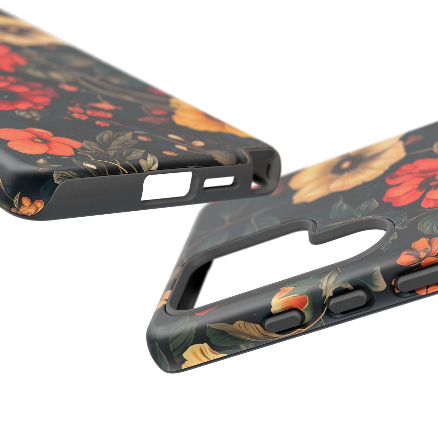 Floral Phone Case, Tough Cases, Flower Motif, Protective Cover, Gift for Her, Floral Design, Spring Accessory