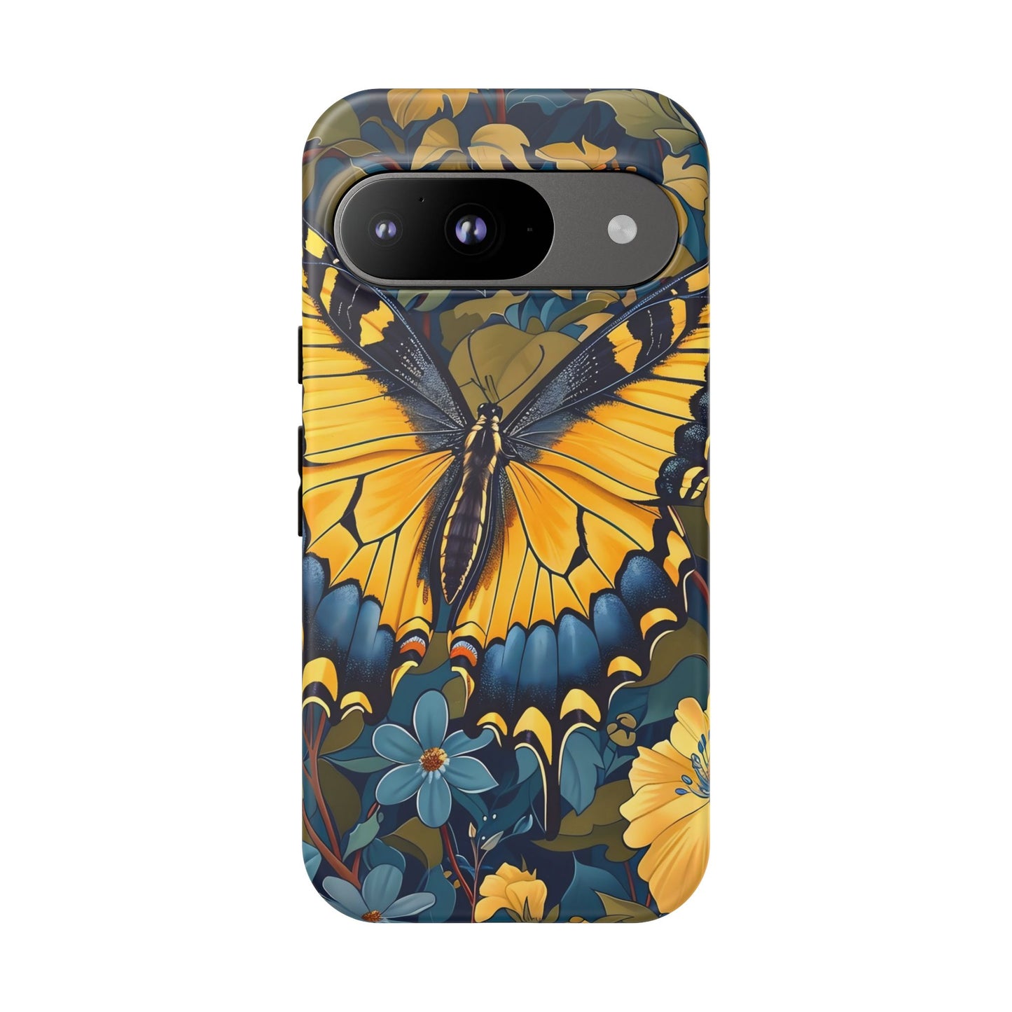 Colorful Butterfly Phone Case, Floral Design, Tough Cases, Protective Cover, Gifts for Nature Lovers, Birthday Present