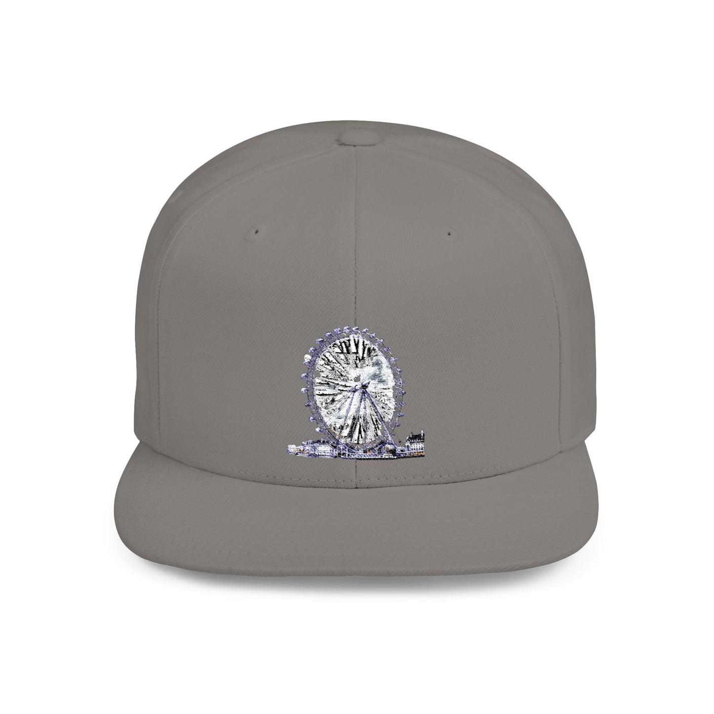 London Eye Watercolor Flat Bill Snapback