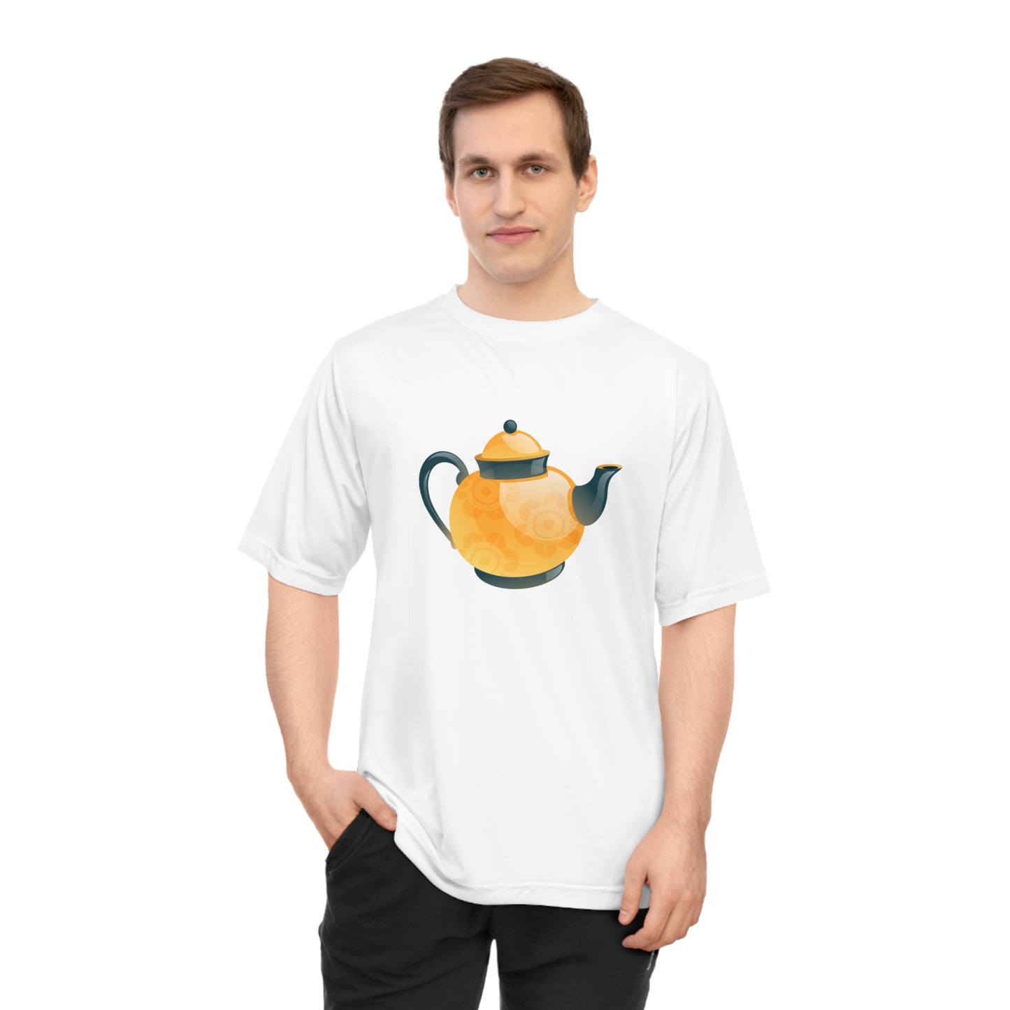 Unisex Zone Performance T-shirt - Classic British Tea Kettle - Timeless Elegance in Tea Time