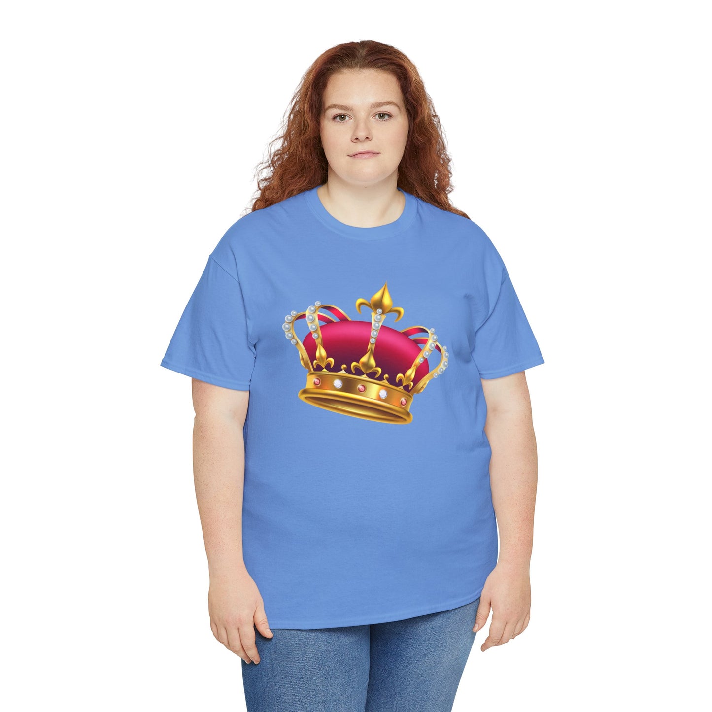 Unisex Heavy Cotton Tee - British Royal Crown Design - Iconic Symbol of Monarchy