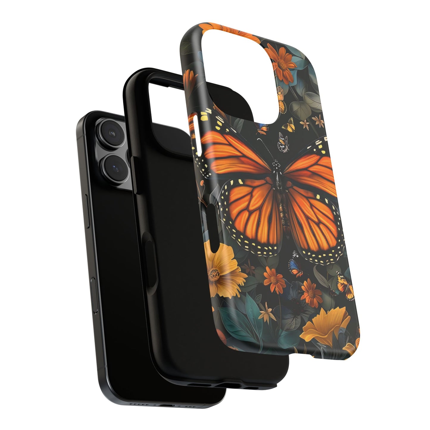 Monarch Butterfly Phone Case, Tough Cases, Nature Lover Gift, Floral Mobile Cover, Eco-Friendly Phone Accessory, Butterfly Design