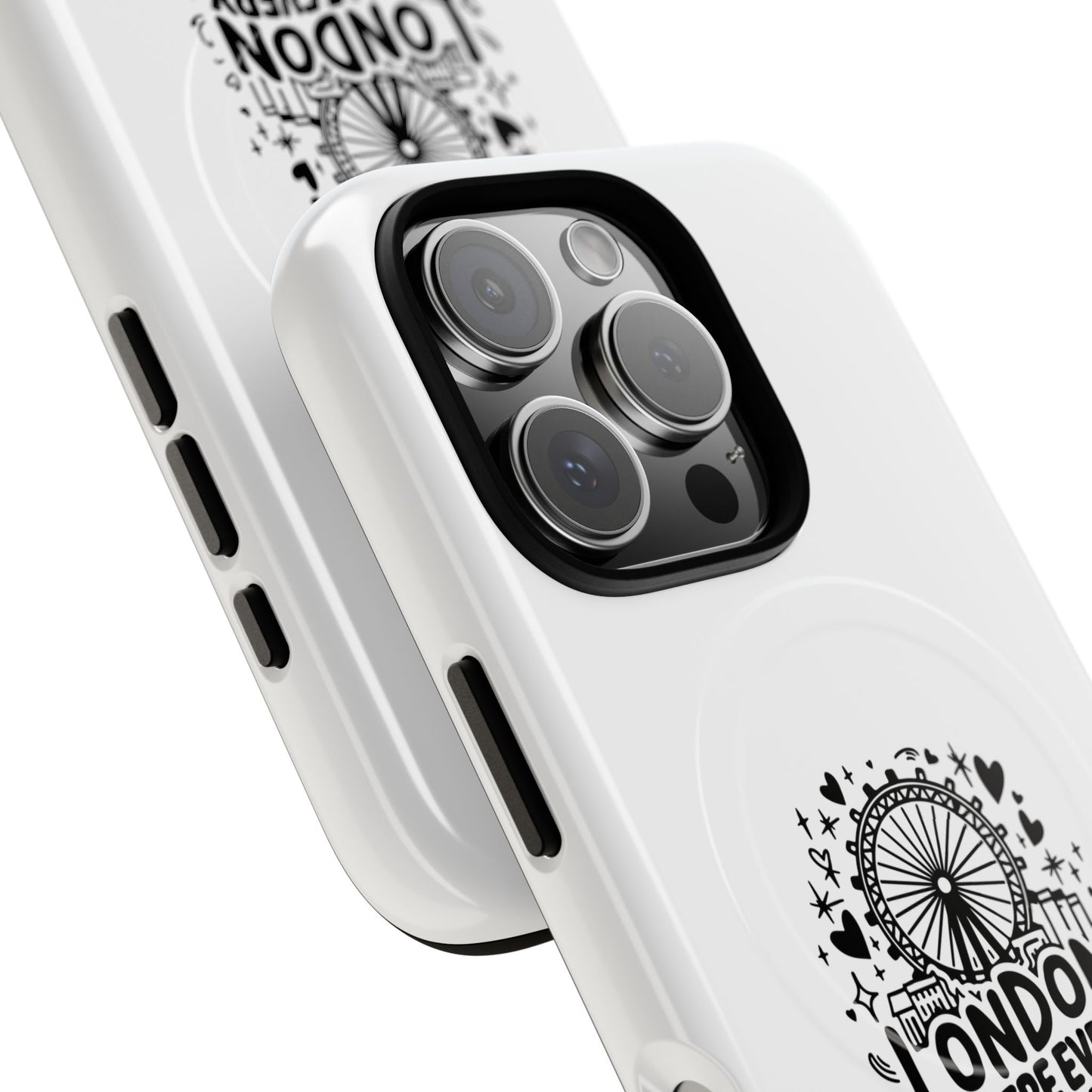 London Story Magnetic Phone Case, Tough Phone Cover, Gift for Travel Lovers, Unique London Souvenir, Storytelling Phone Accessory