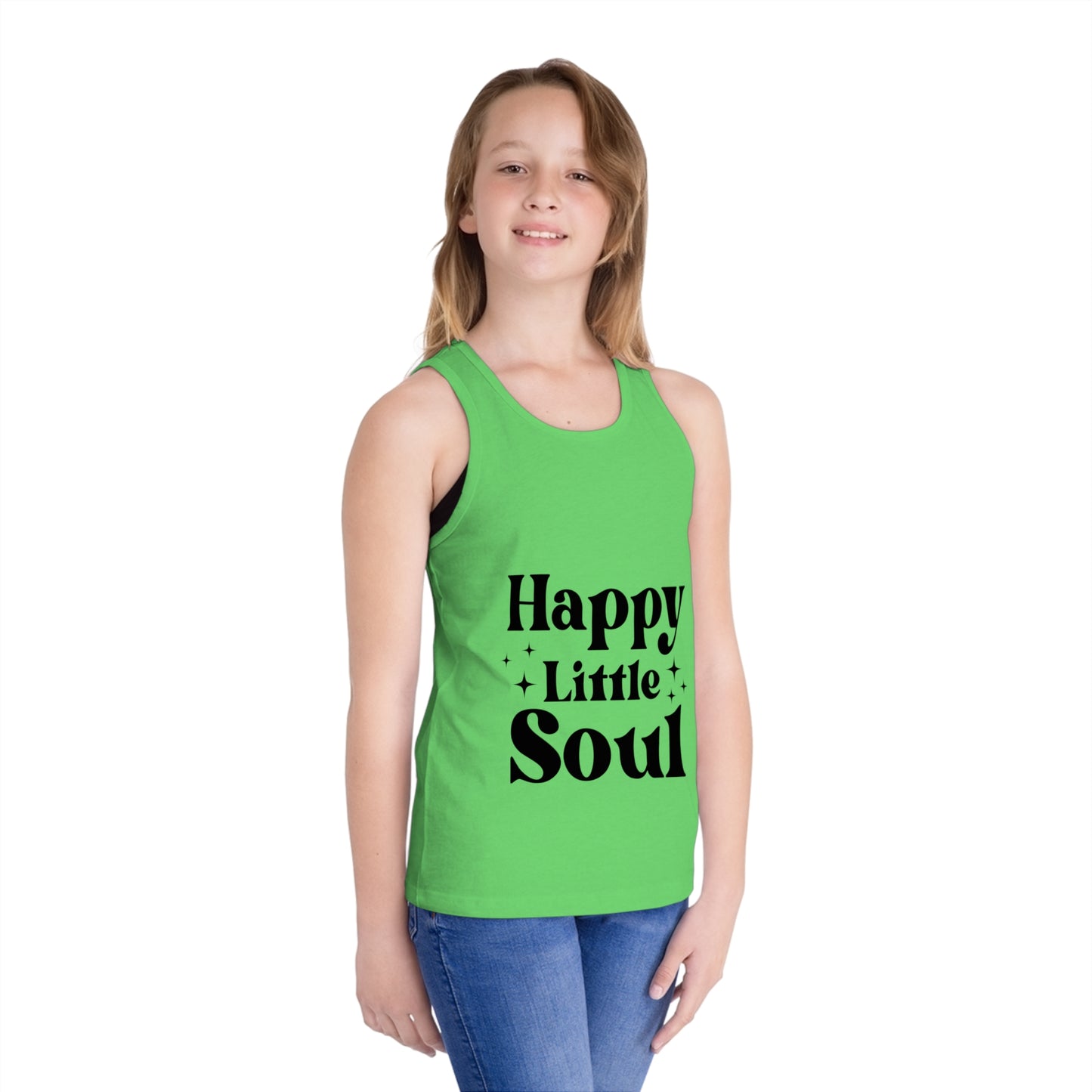 Happy Little Soul Kid's Jersey Tank Top - Fun Summer Apparel for Kids