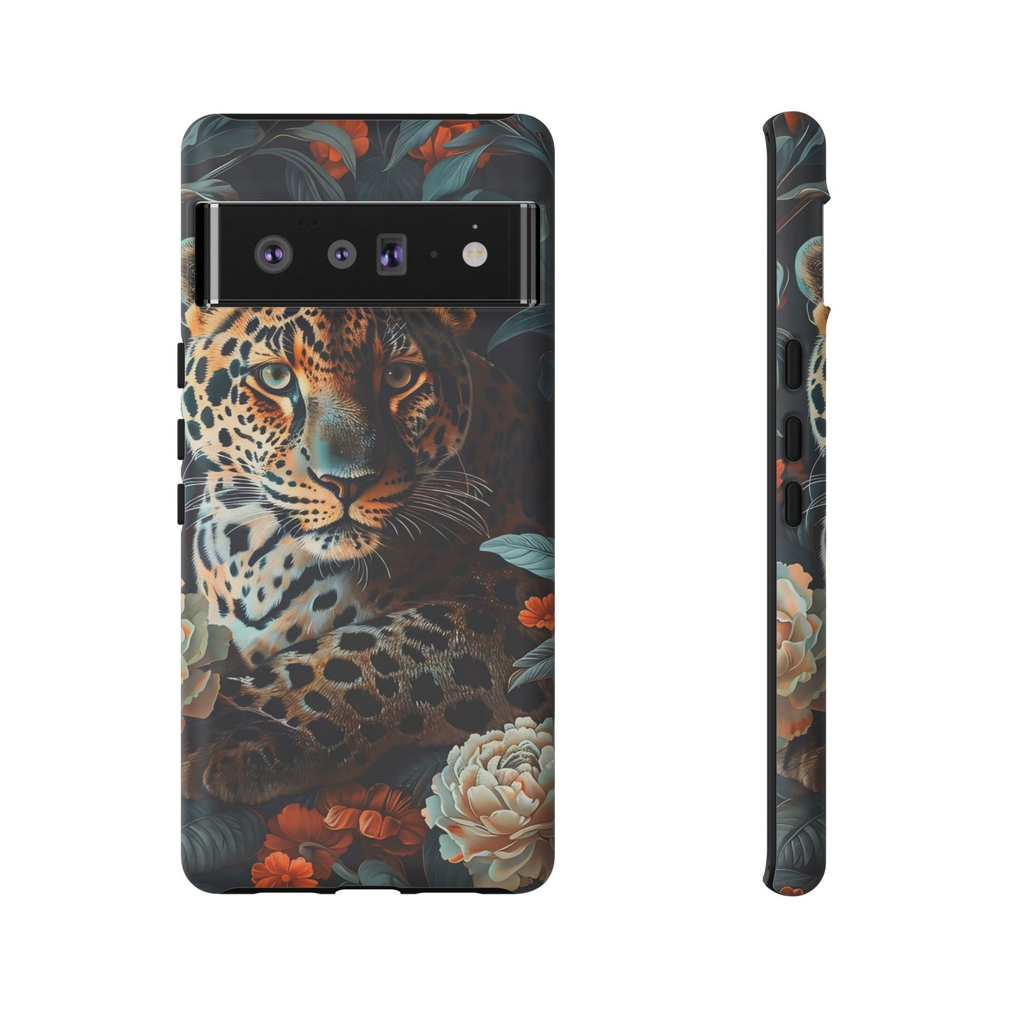 Wildlife Phone Case with Leopard Design | Tough Cases, Animal Prints, Floral Phone Cover, Gift for Nature Lovers, Unique Phone Accessories