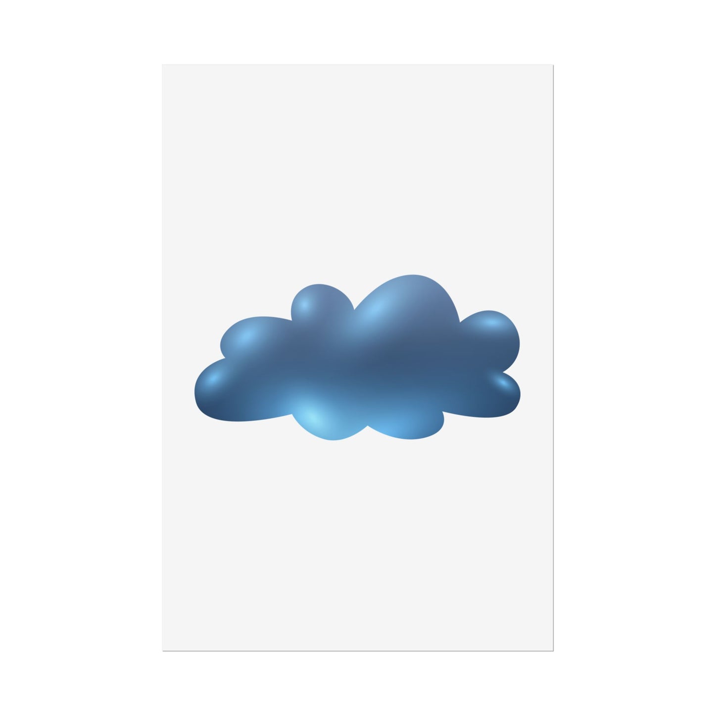 Blue Cloud Art Print, Minimalist Wall Decor, Kids Room Wall Art, Nursery Poster, Aesthetic Home Decor, Modern Art Print
