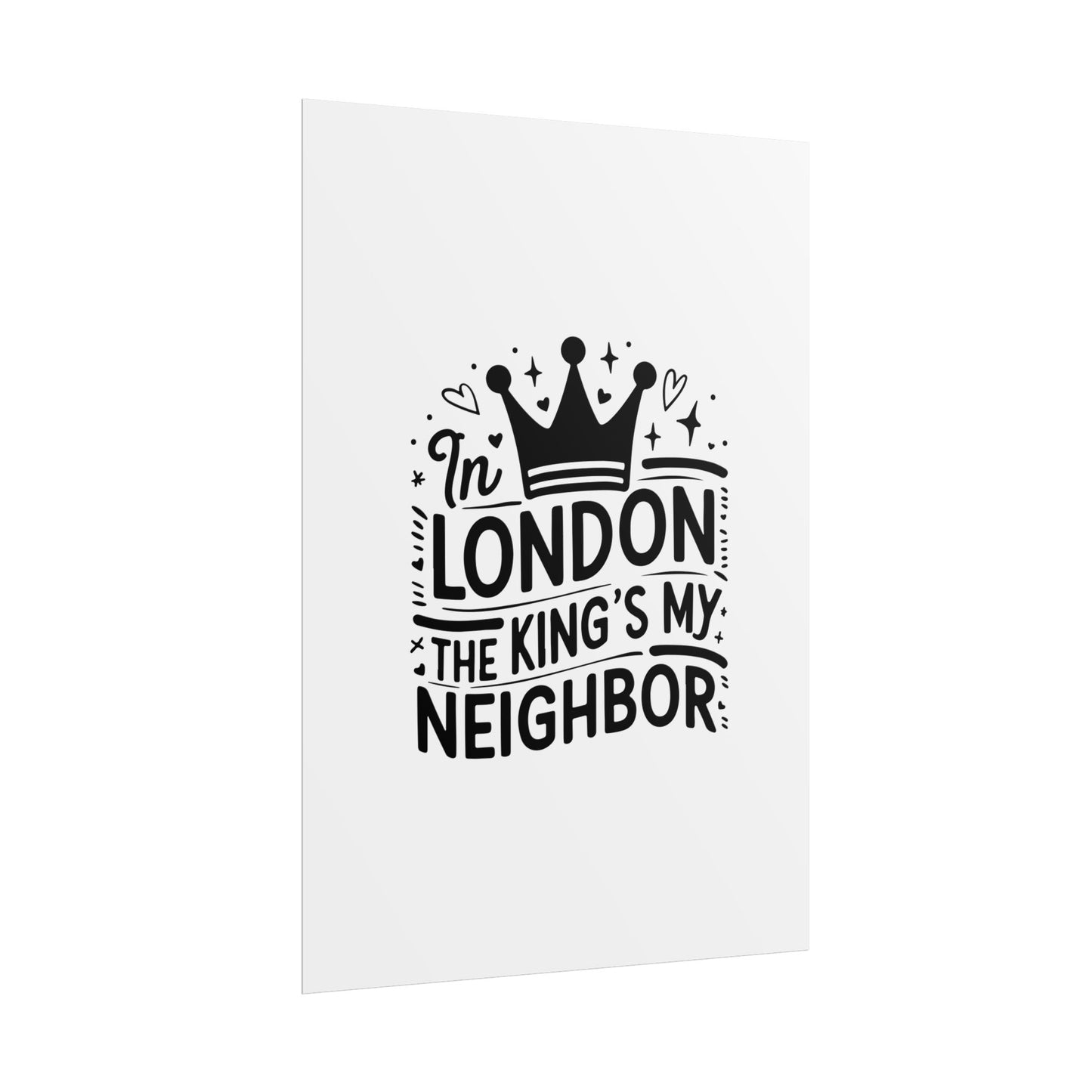 London Themed Rolled Poster - Whimsical Art Print for Home Decor, Gifts, Travel Lovers, Wall Art, Inspirational Quote