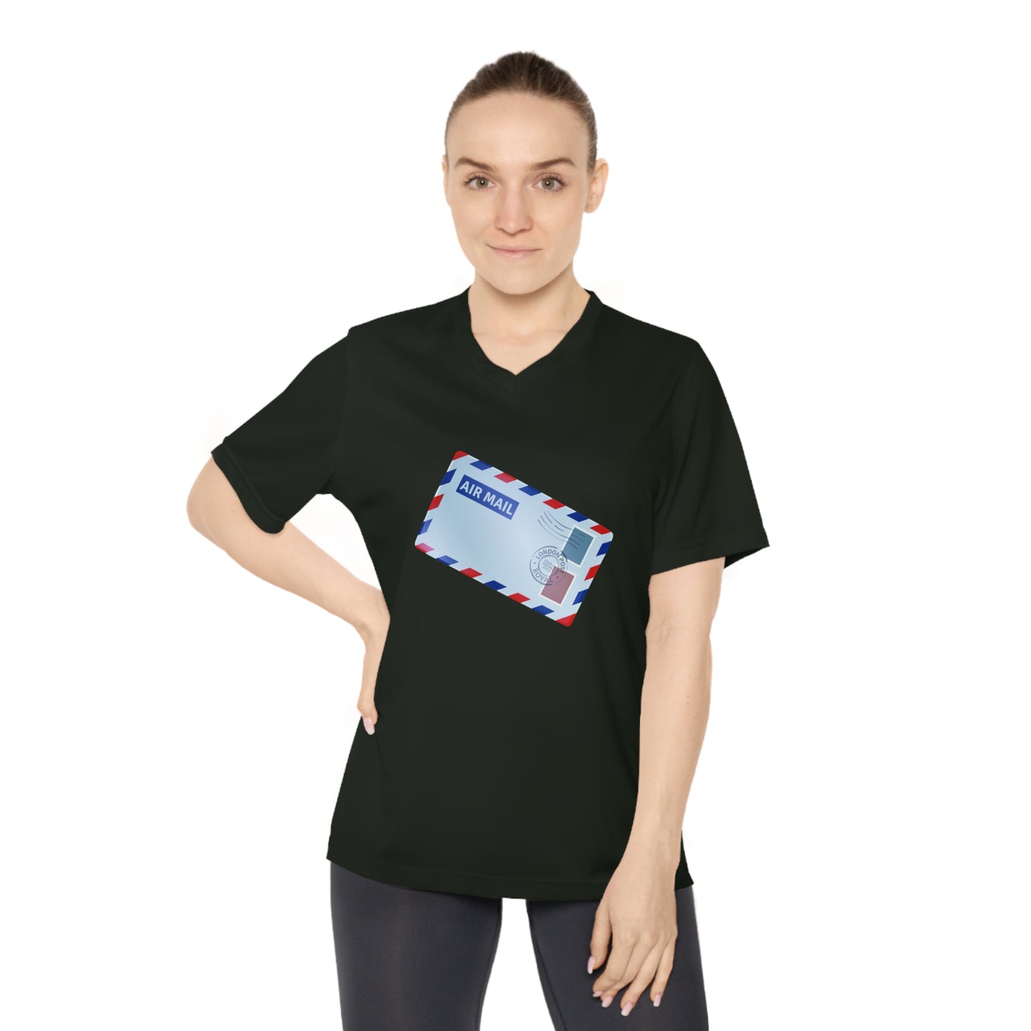 Women's Performance V-Neck T-Shirt | Comfortable Activewear for Travel Lovers - British Air Mail