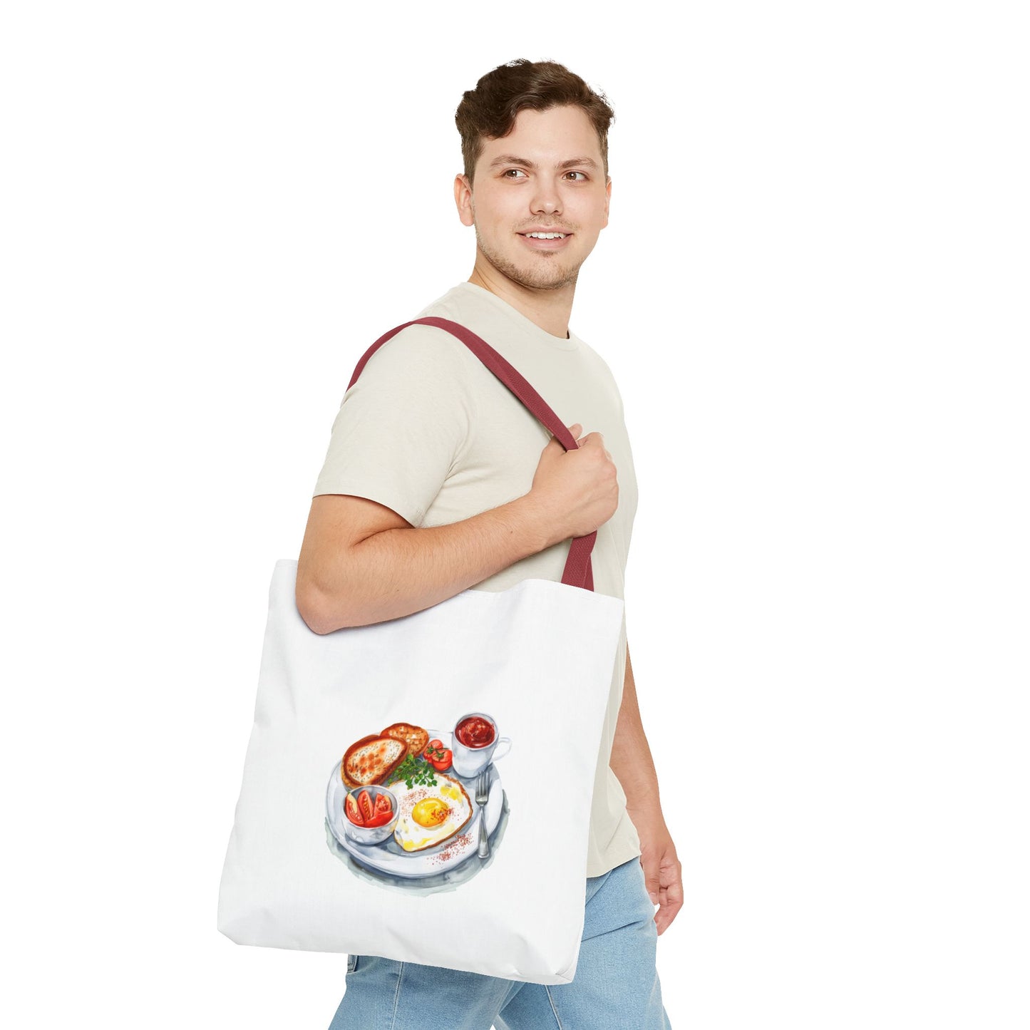 Breakfast Lovers Tote Bag, Art Tote, Foodie Gift, Market Bag, Designed for Brunch Enthusiasts, Perfect for Grocery Shopping