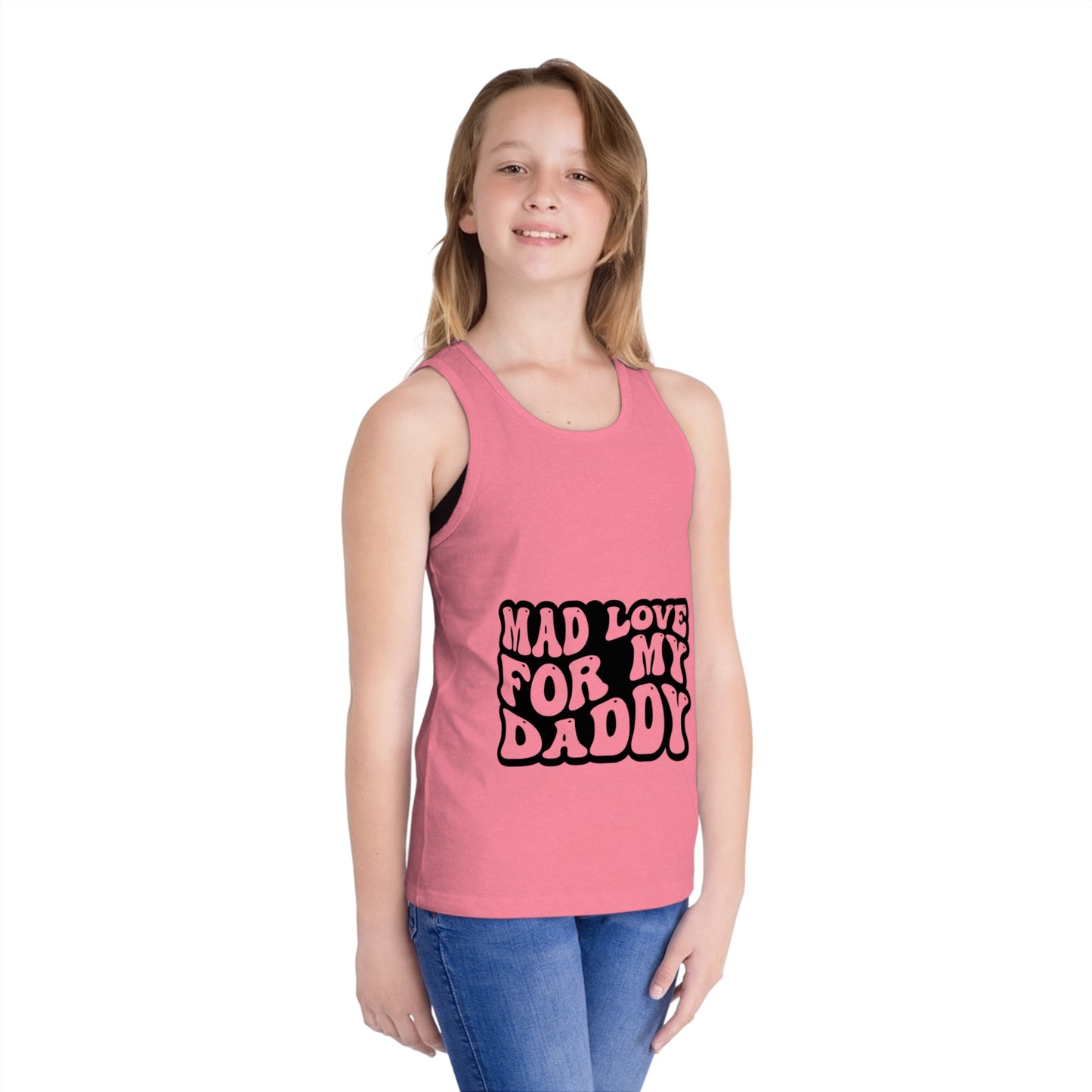 Mad Love for My Daddy Kid's Jersey Tank Top - Perfect Father's Day Gift