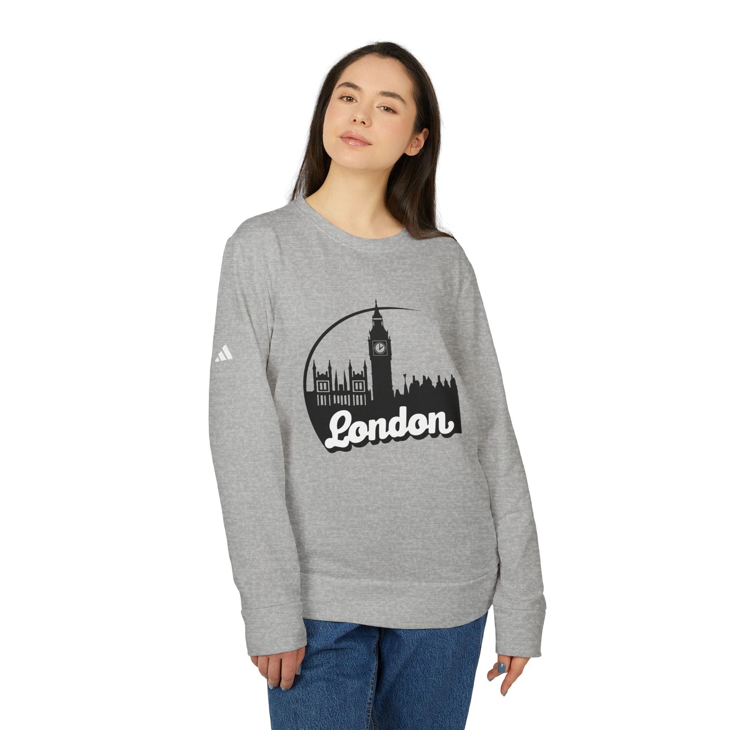 adidas Unisex Fleece Crewneck Sweatshirt - London Skyline