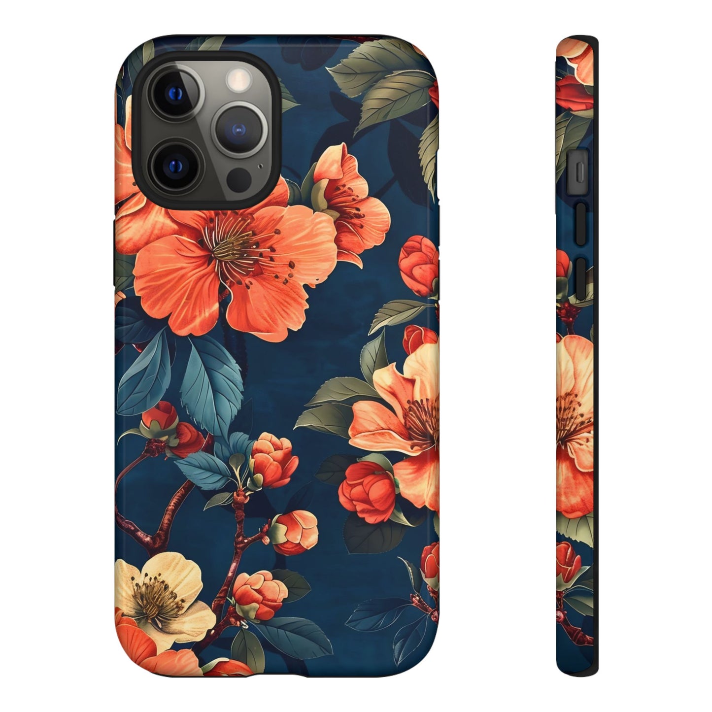 Floral iPhone Case, Tough Cases, Flower Phone Protector, Floral Design, Spring Gift, Phone Cover