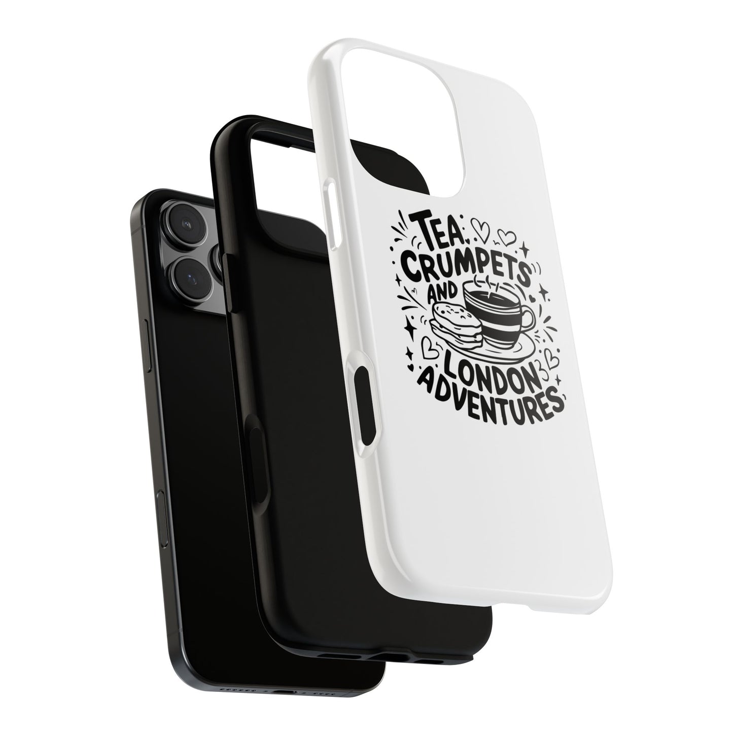 Tea, Crumpets, and London Adventures - Cute Gift for Tea Lovers, London Souvenir, Travel Accessory, Unique Phone Cover