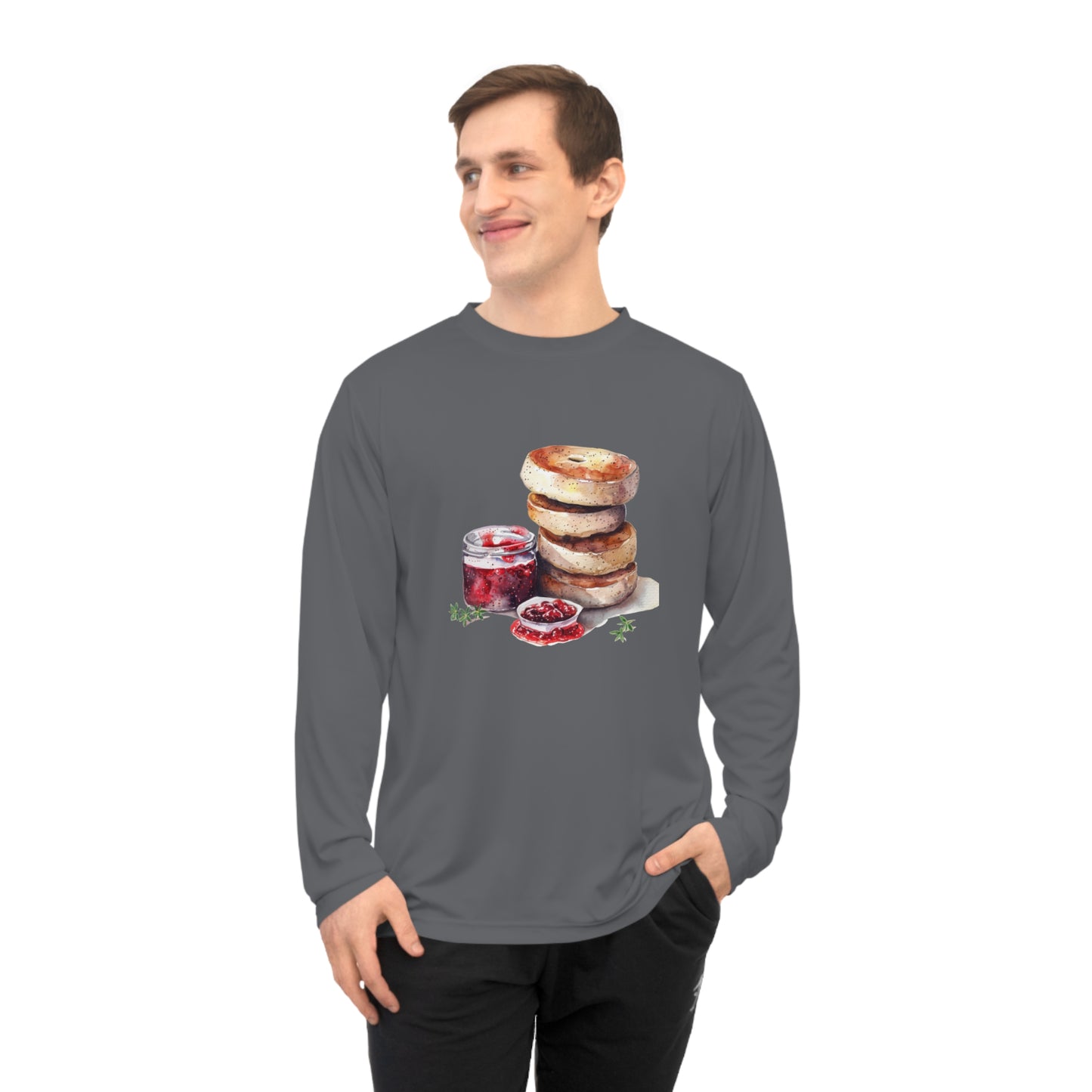 Unisex Performance Long Sleeve Shirt - Savoring the UK - Traditional British Fare