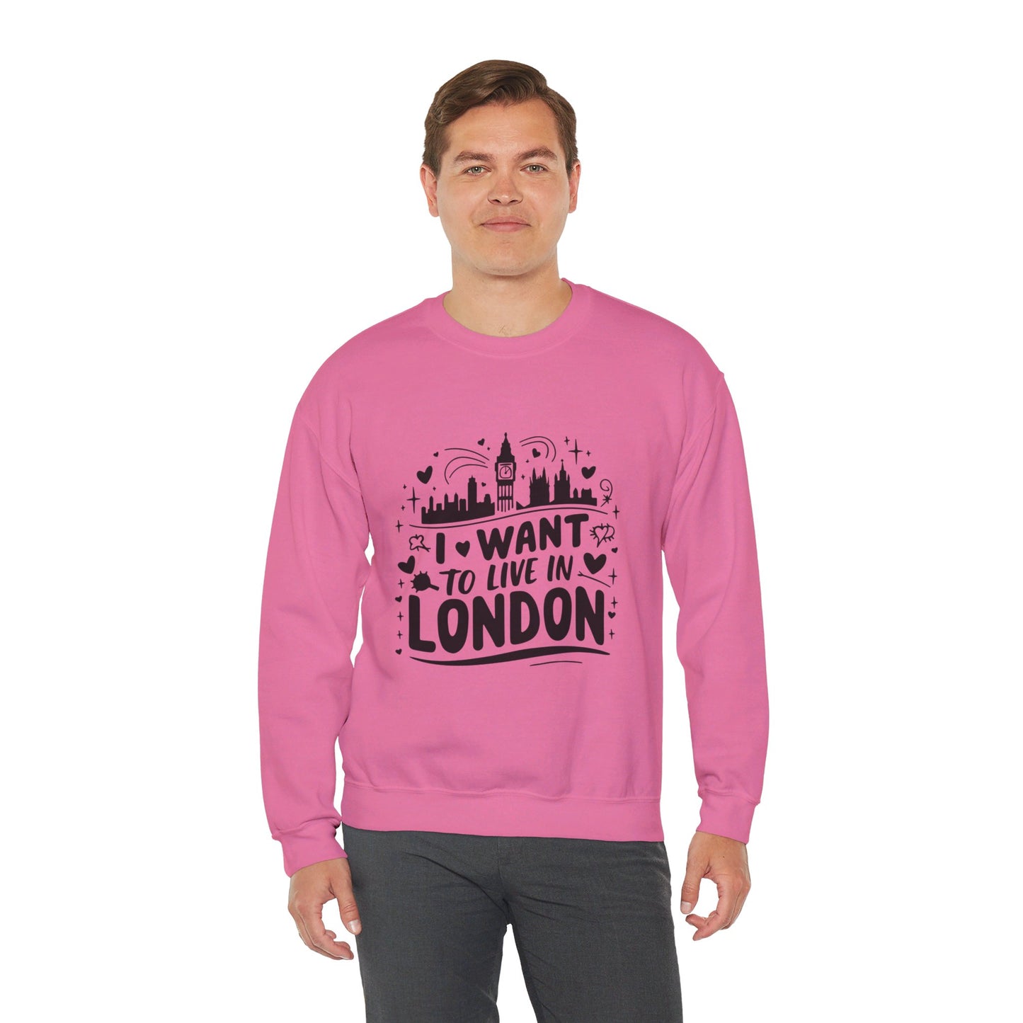 Unisex Heavy Blend™ Crewneck Sweatshirt Elegant- I want to live in London