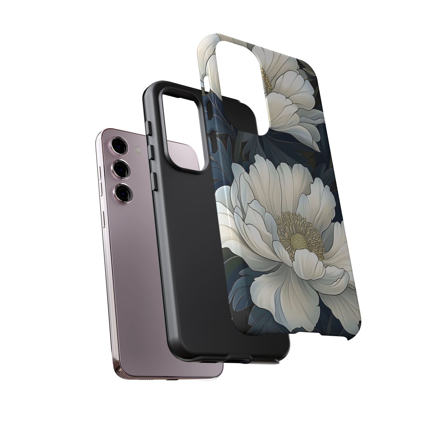 Elegant Floral Phone Case, Floral iPhone Cover, Flower Art Phone Case, Eco-Friendly Mobile Protection, Tough & Stylish Phone Case