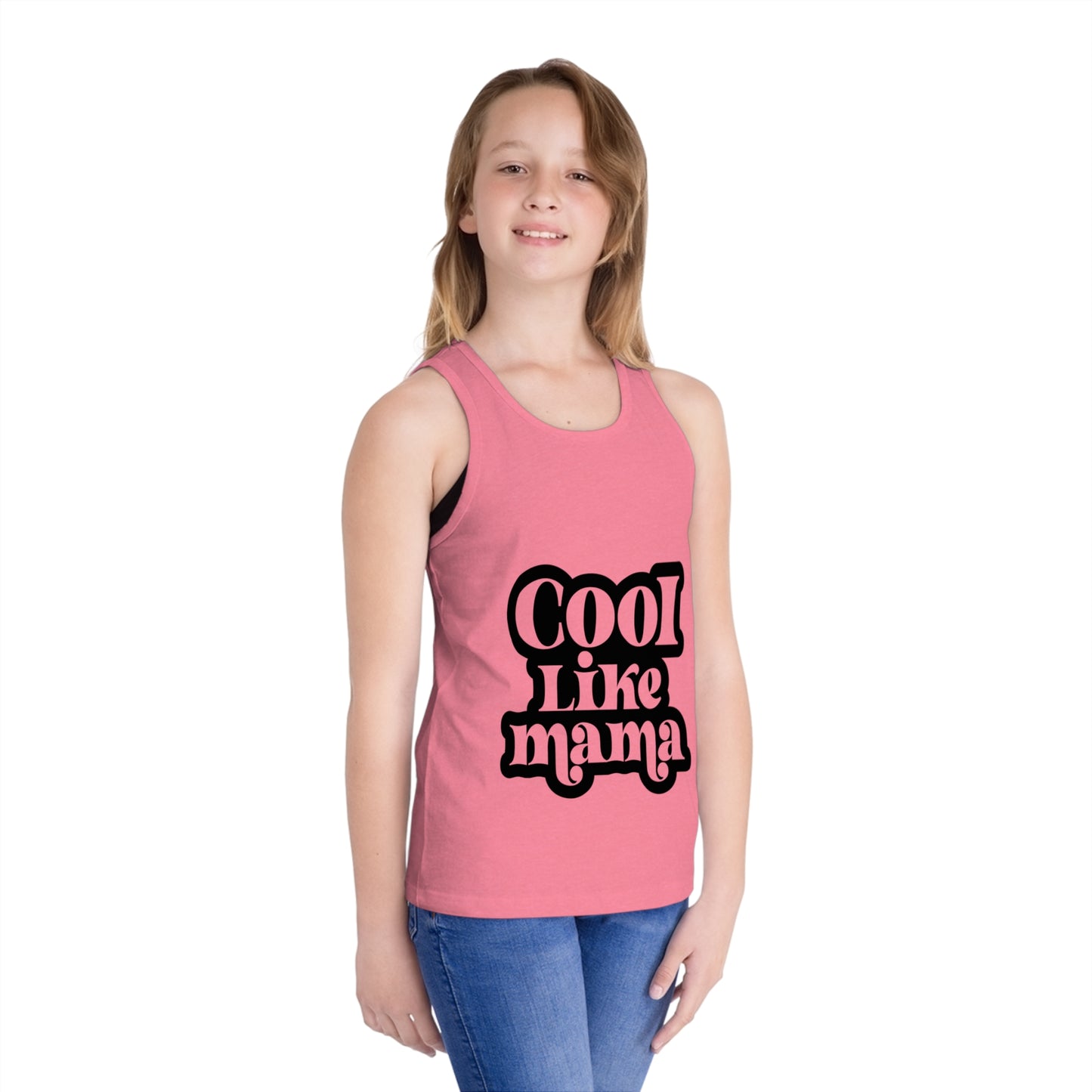 Cool Like Mama Kids Jersey Tank Top - Fun Trendy Summer Apparel