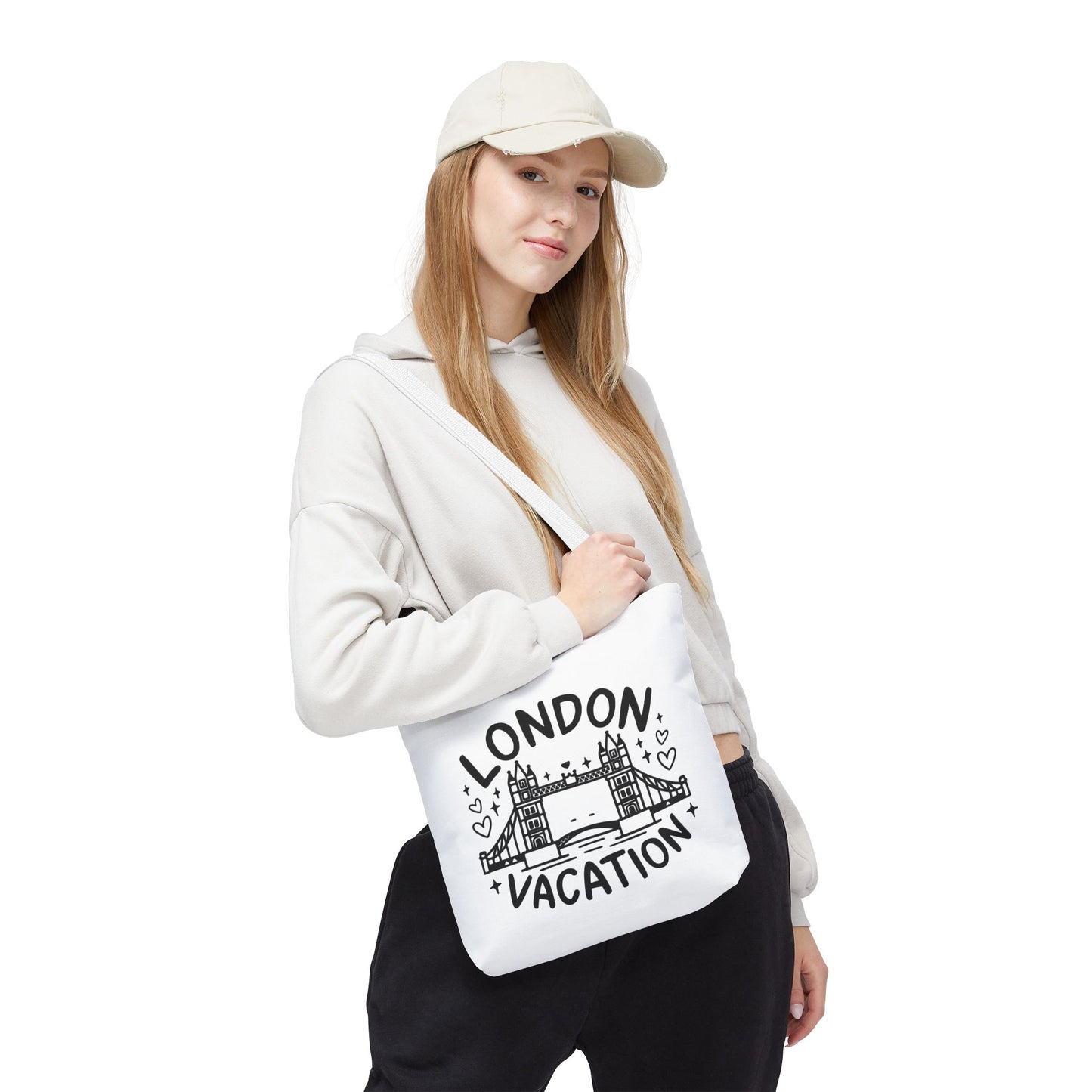 London Vacation Tote Bag, Travel Accessory, Eco-Friendly Shopping Bag, City Trip Gift, Summer Essentials, Fun Canvas Tote