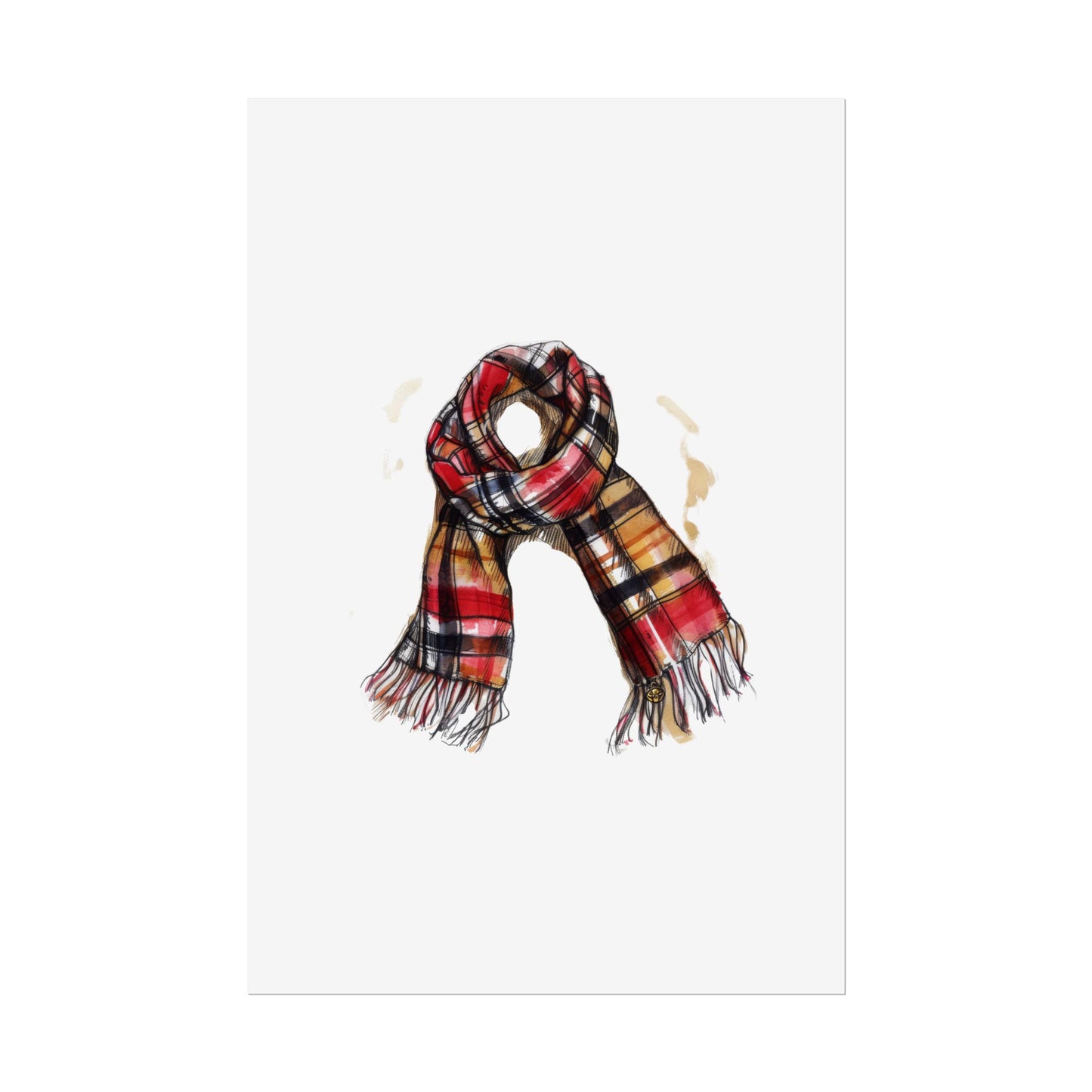 Cozy Scarf Wall Art - Fall Decor for Home, Rustic Style, Gift for Her, Cozy Vibes, Autumn Aesthetic