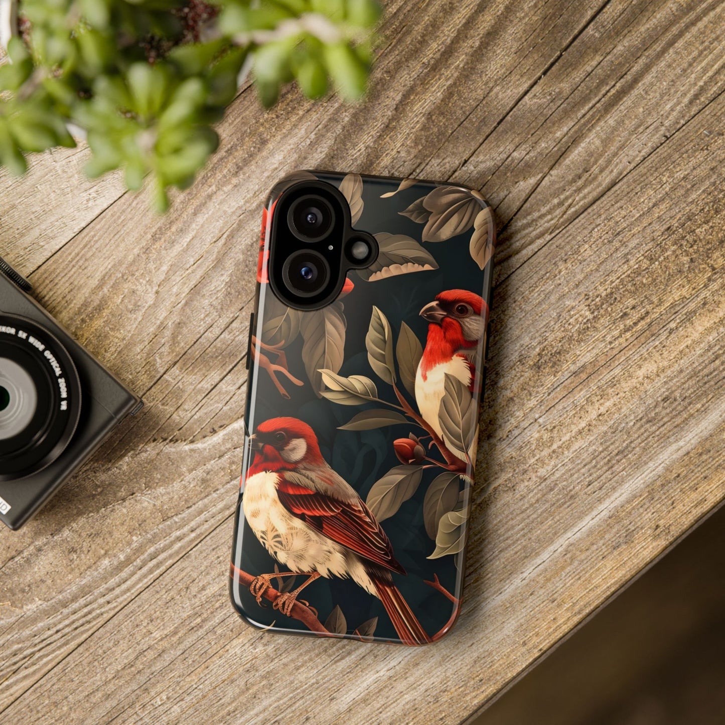 Elegant Bird Phone Case, Floral Tough Cases, Nature Lover Gift, Stylish Mobile Cover, Unique Phone Accessory
