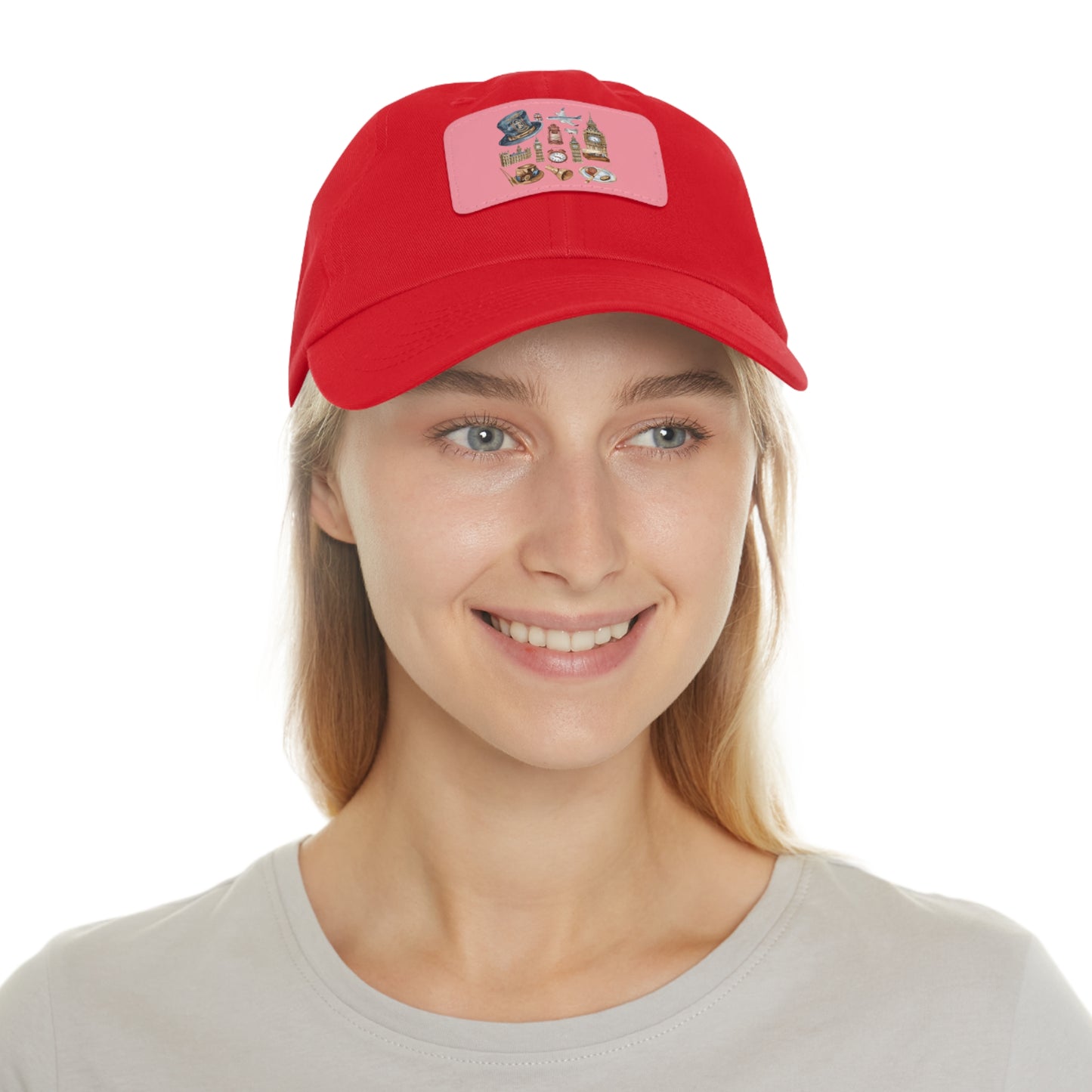 A Taste of Old Britain Dad Hat with Leather Patch (Rectangle)