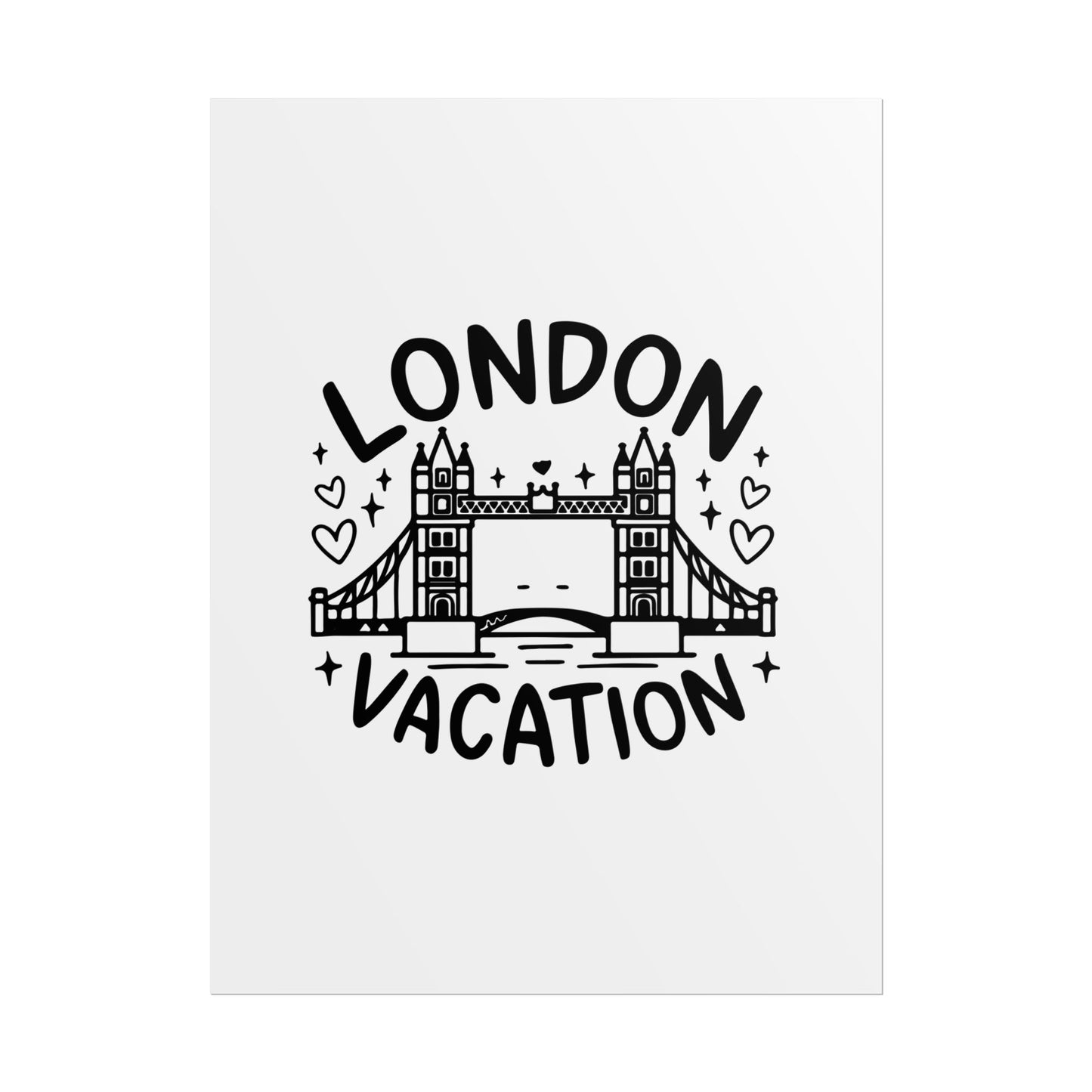 London Vacation Rolled Poster - Travel Decor for Home, Wall Art Print, Gift for Travelers, London Artwork, Holiday Gift Idea