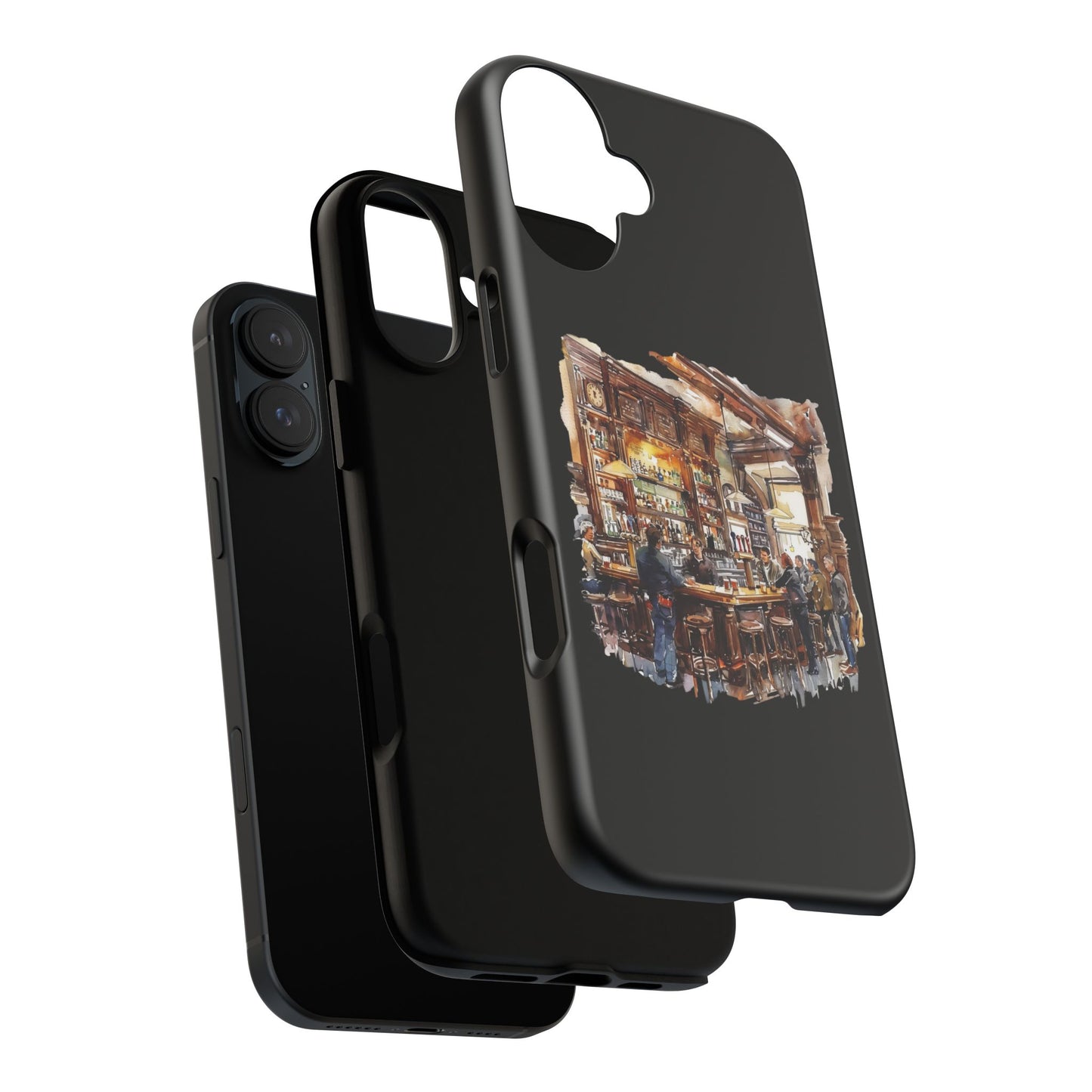 Artistic Phone Case - Cozy Pub Vibe, Trendy Smartphone Accessory, Gift for Friends, Modern Design, Durable Protection