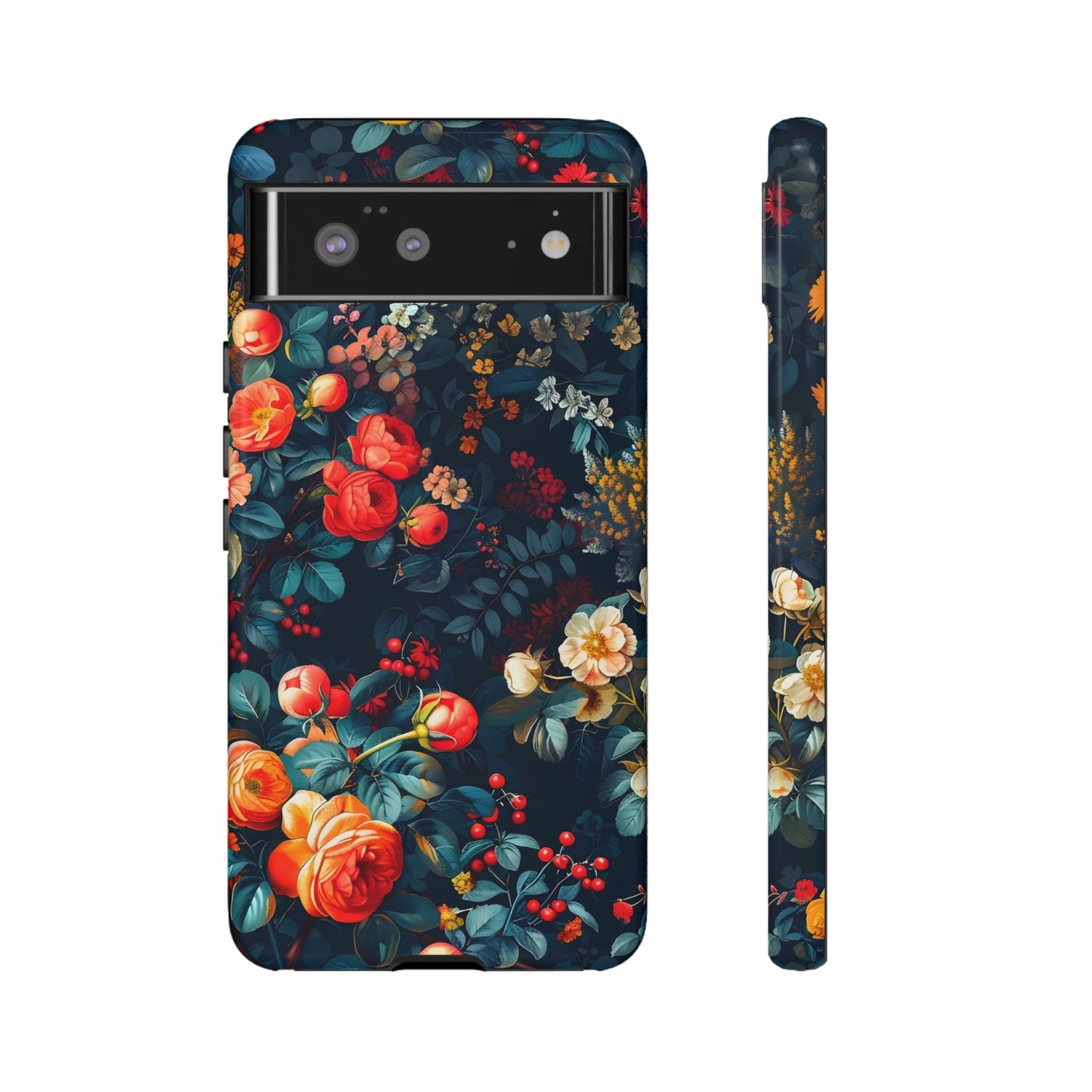 Floral Phone Case - Tough Cases, iPhone Protection, Elegant Floral Design, Gift for Her, Stylish Tech Accessory