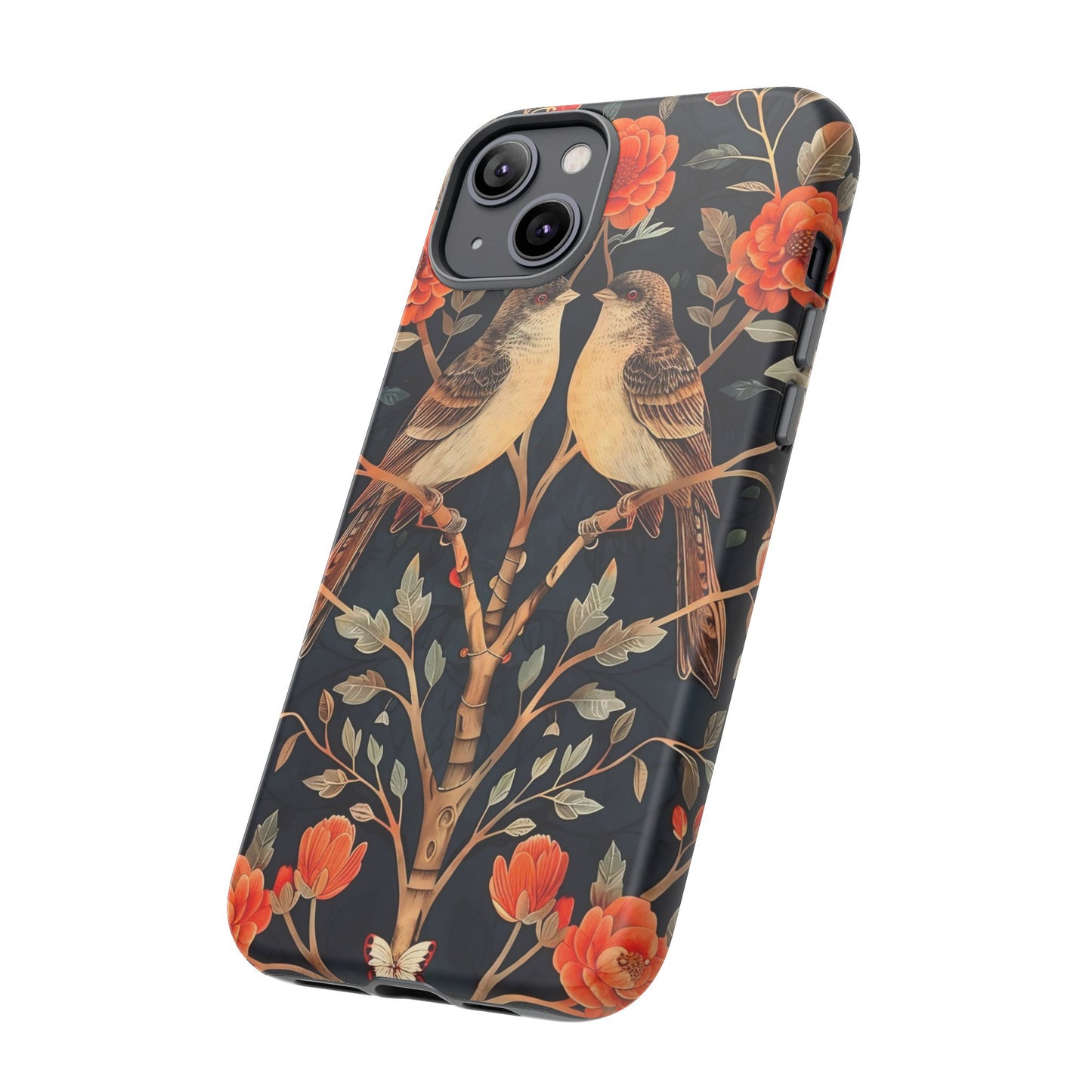 Floral Phone Case – Tough Cases with Bird Design, Unique Gift for Nature Lovers, Stylish Tech Accessory, Phone Cover, Artistic Case