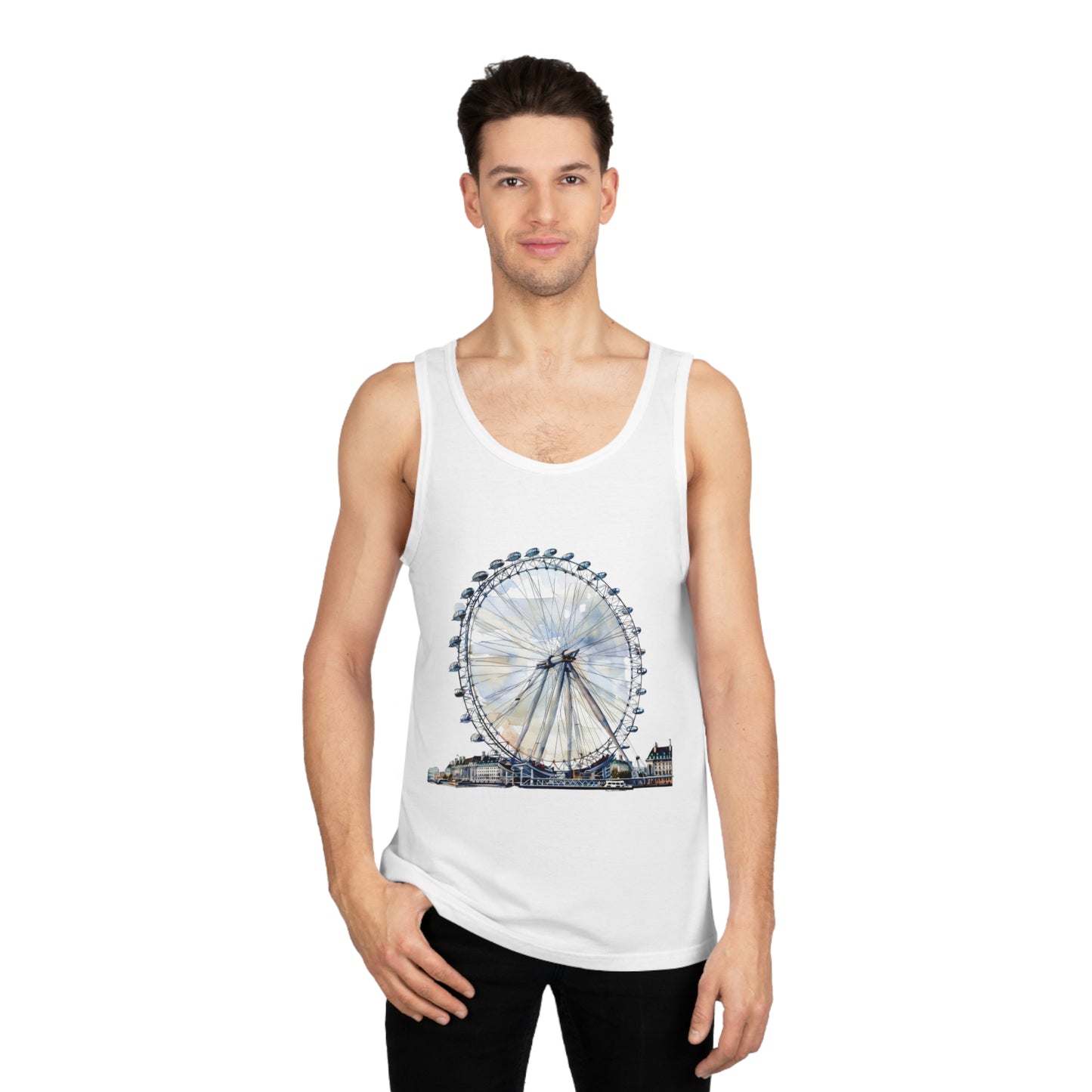 Unisex Softstyle™ Tank Top - London Eye - Iconic Ferris Wheel