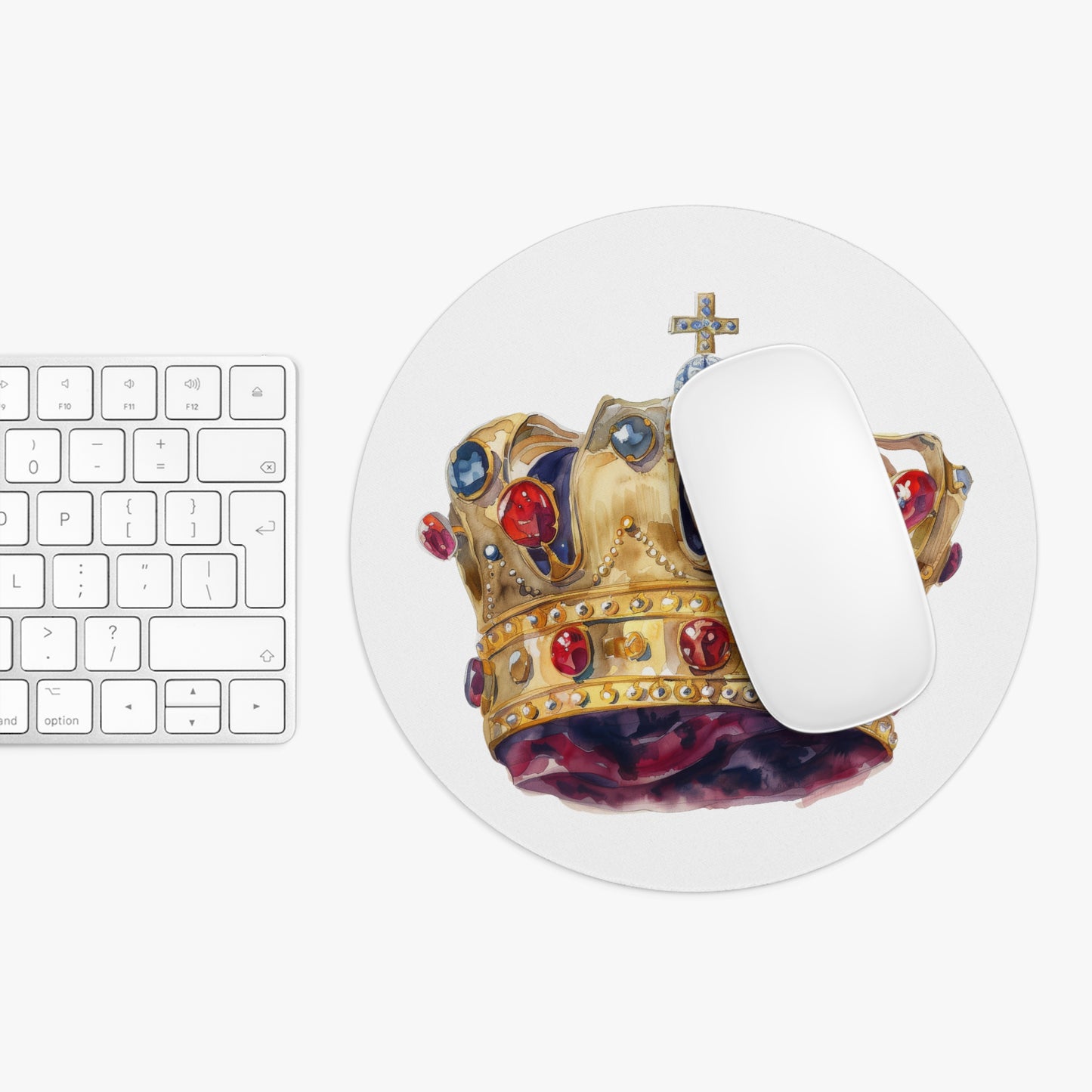 Royal Crown Mouse Pad, Elegant Desk Accessory, Office Decor, Gift for Royalty Lovers, Gaming Mousepad