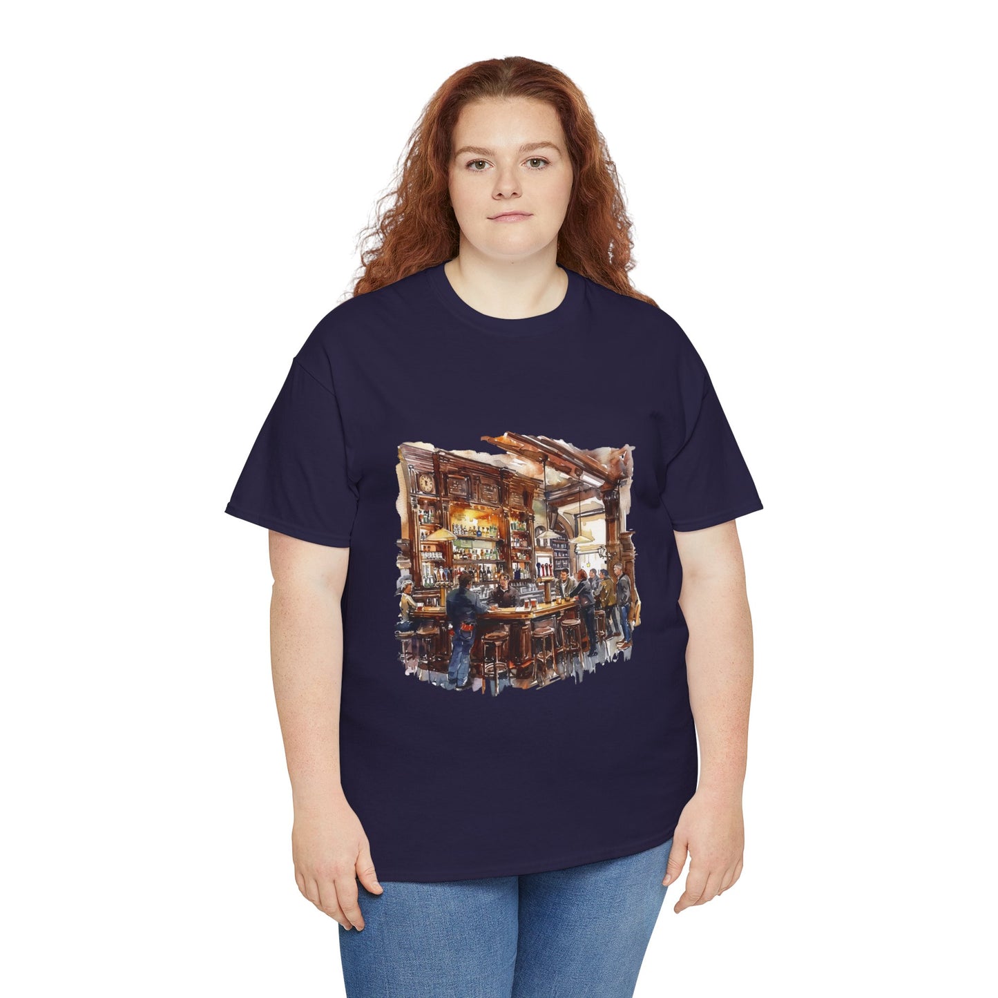 Unisex Heavy Cotton Tee - Cheers to Tradition - The Classic British Pub