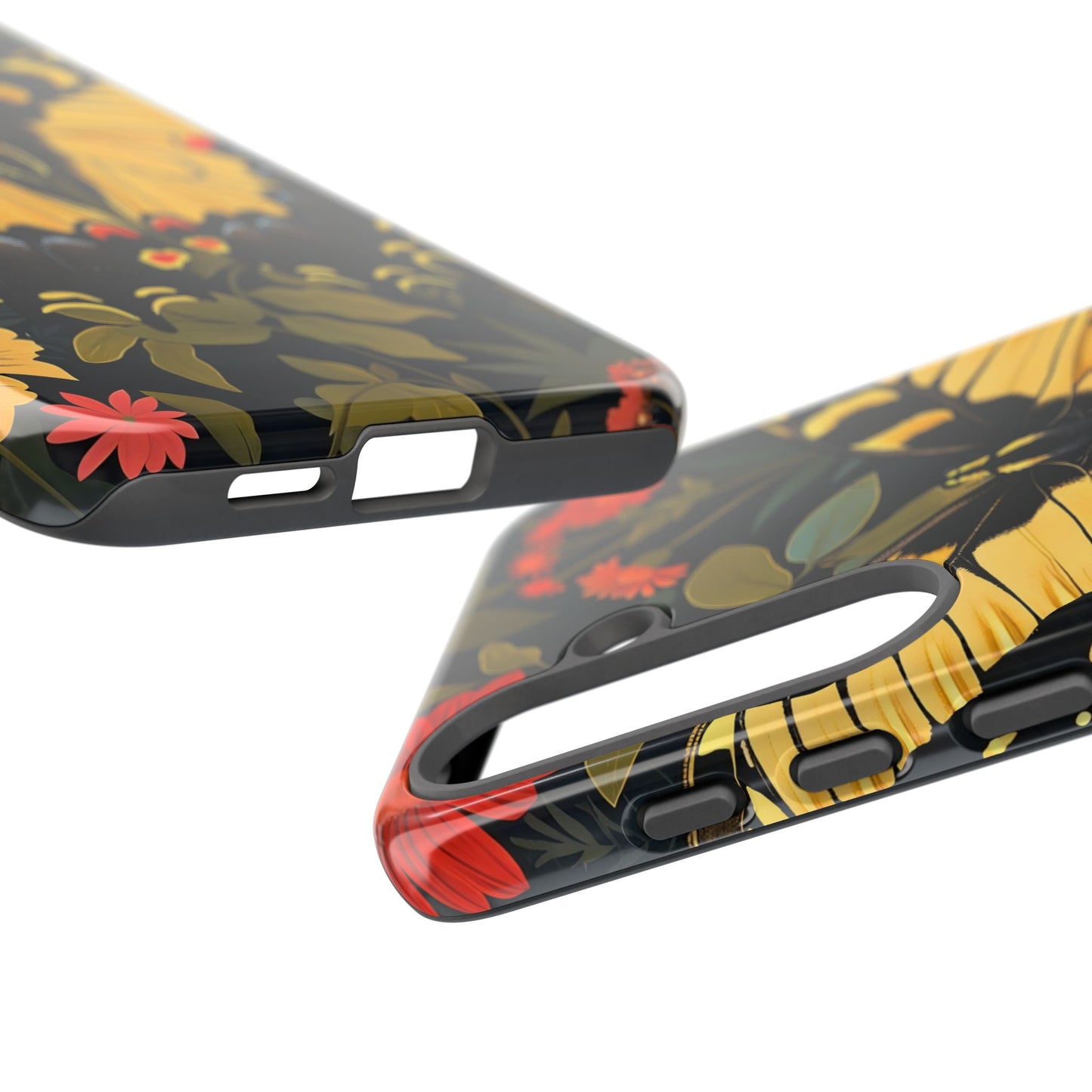 Butterfly Floral Phone Case, Tough Cases with Vibrant Design, Protective Cover for Nature Lovers, Gift for Her
