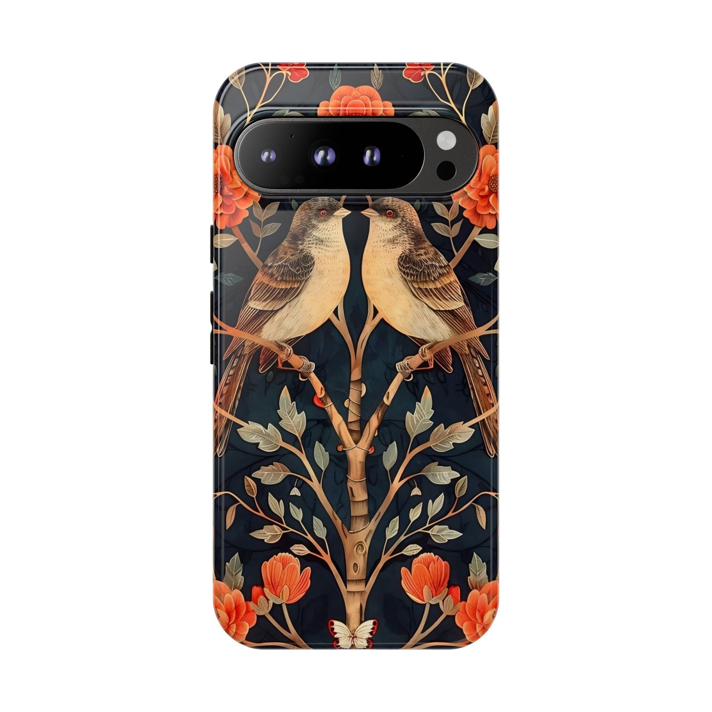 Floral Phone Case – Tough Cases with Bird Design, Unique Gift for Nature Lovers, Stylish Tech Accessory, Phone Cover, Artistic Case