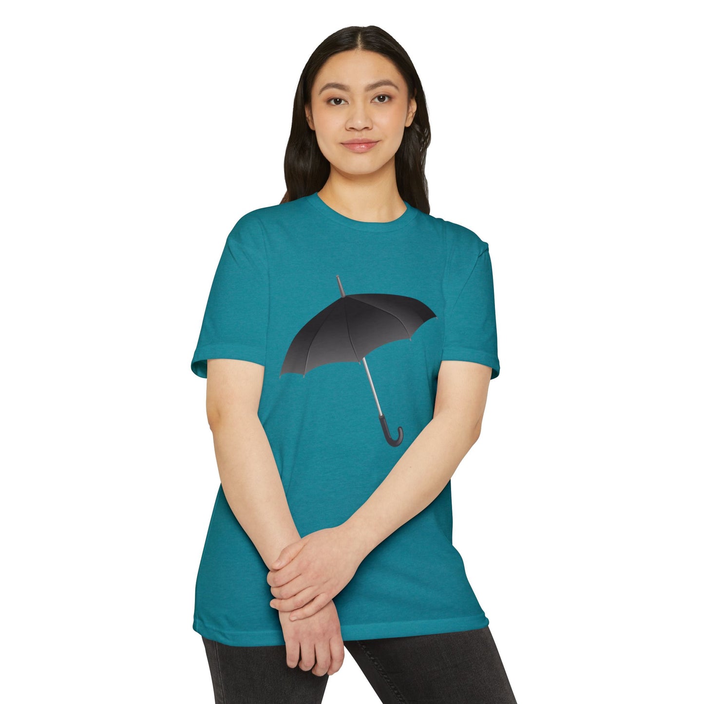 Unisex CVC Jersey T-shirt - Regal Royal Umbrella - Elegant and Majestic Design