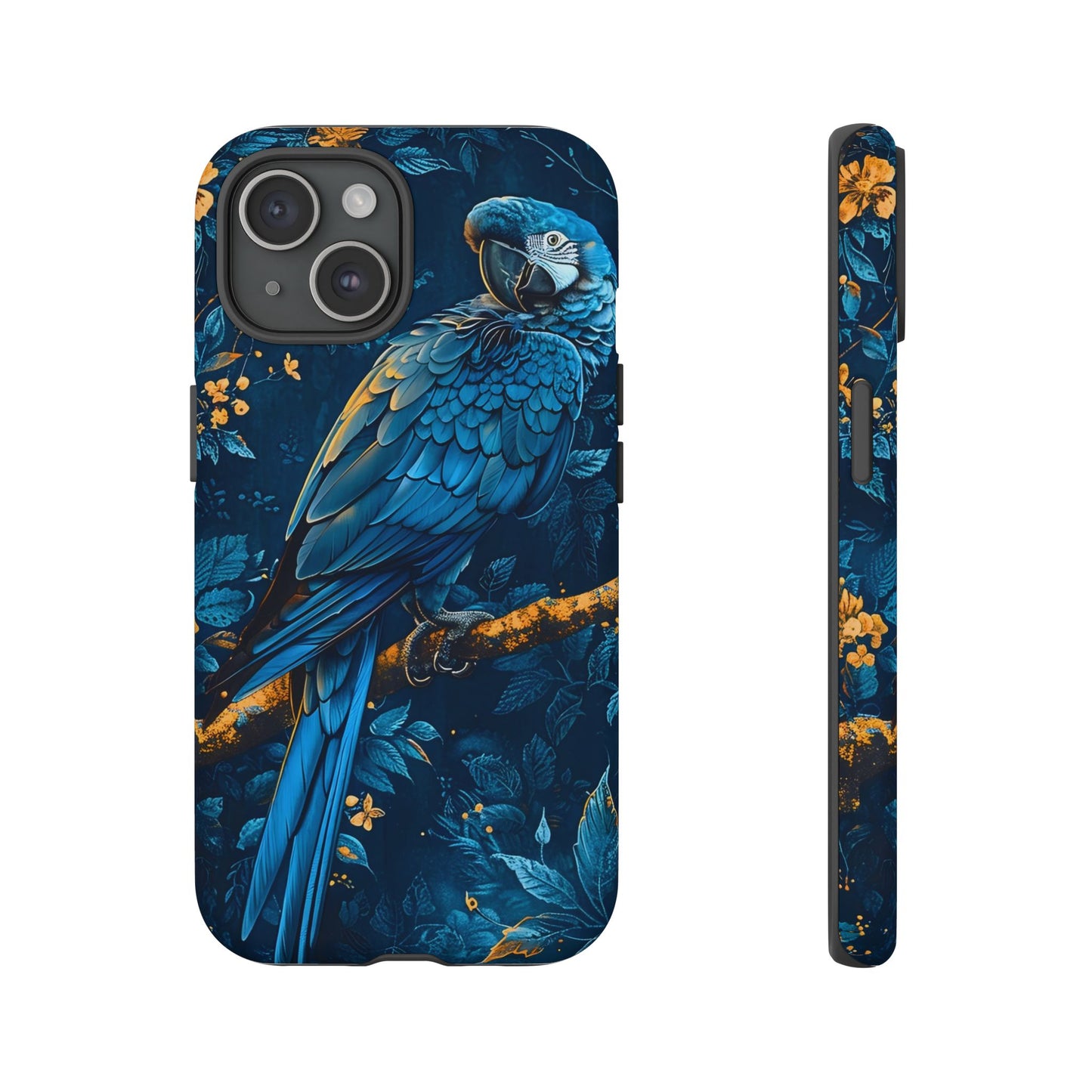 Tough Cases - Vibrant Blue Parrot Phone Case, Tropical Bird Phone Cover, Nature Lover Gift, Eco-Friendly Accessories, Unique Wildlife Decor