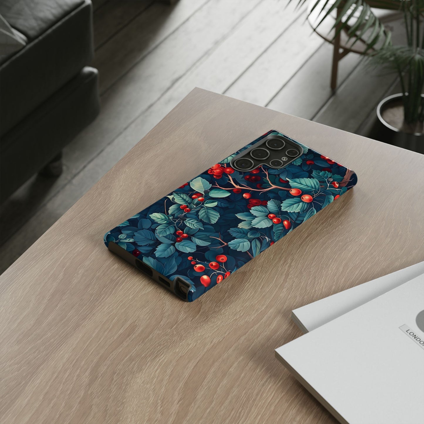 Berry Blossom Phone Case - Nature Lover's Gift, Floral Design, Cute Accessory for Spring, Unique Tech Cover, Perfect for Holidays