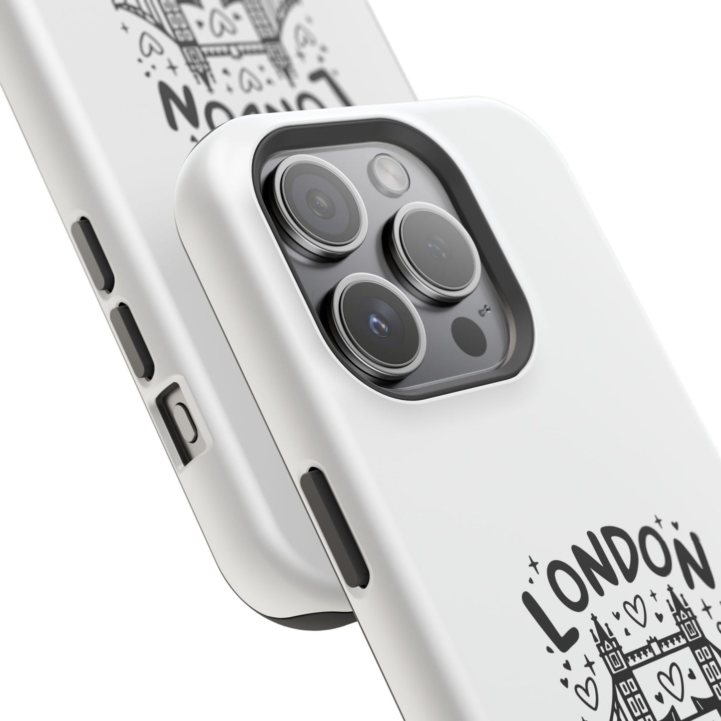 London-Themed Magnetic Phone Case, Cute Phone Cover, Trendy Gift for Travelers, City Lovers, Unique Accessory for iPhone