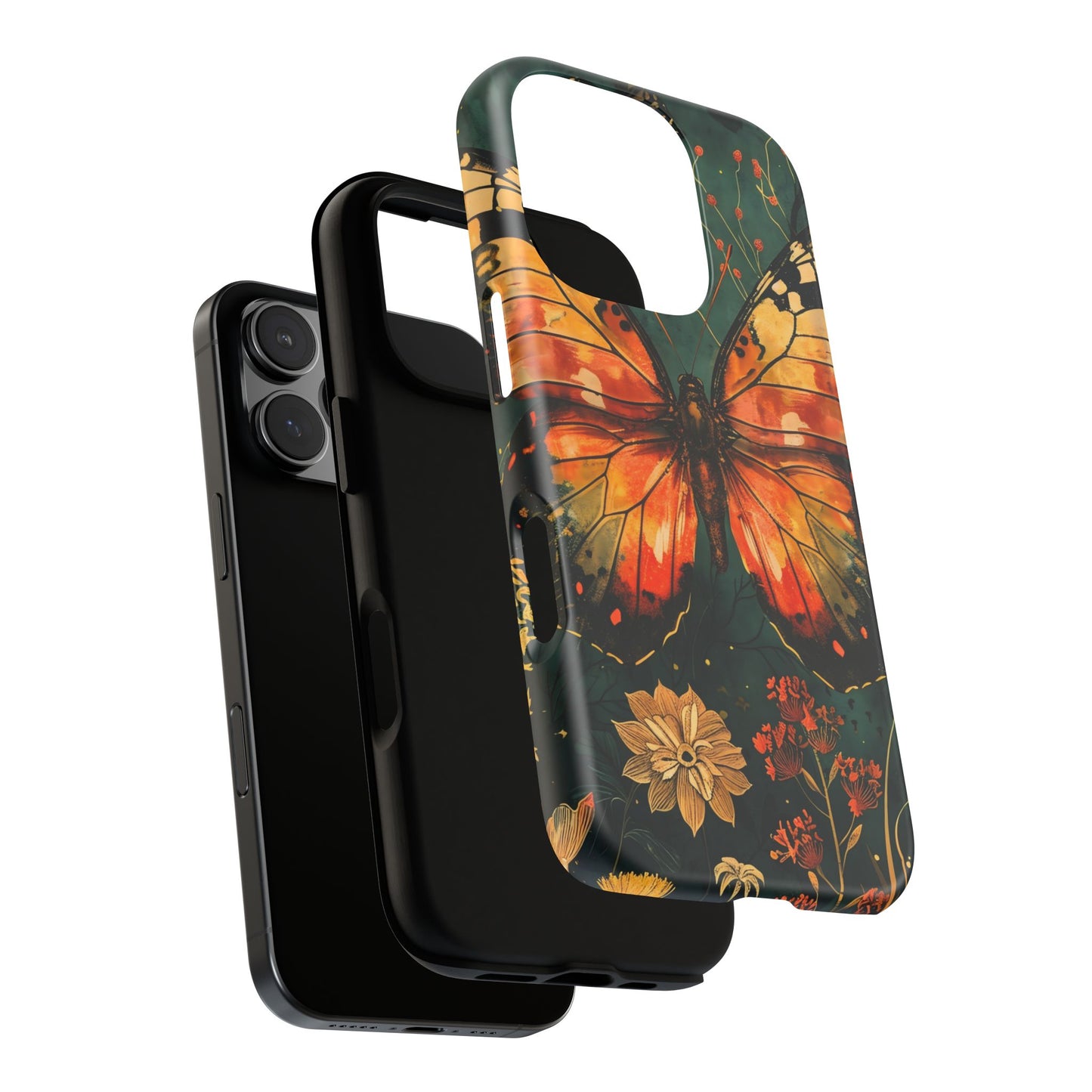 Butterfly Phone Case – Tough Cases for Nature Lovers, Floral Design, Butterfly Art, Unique Gift, Eco-Friendly Protection