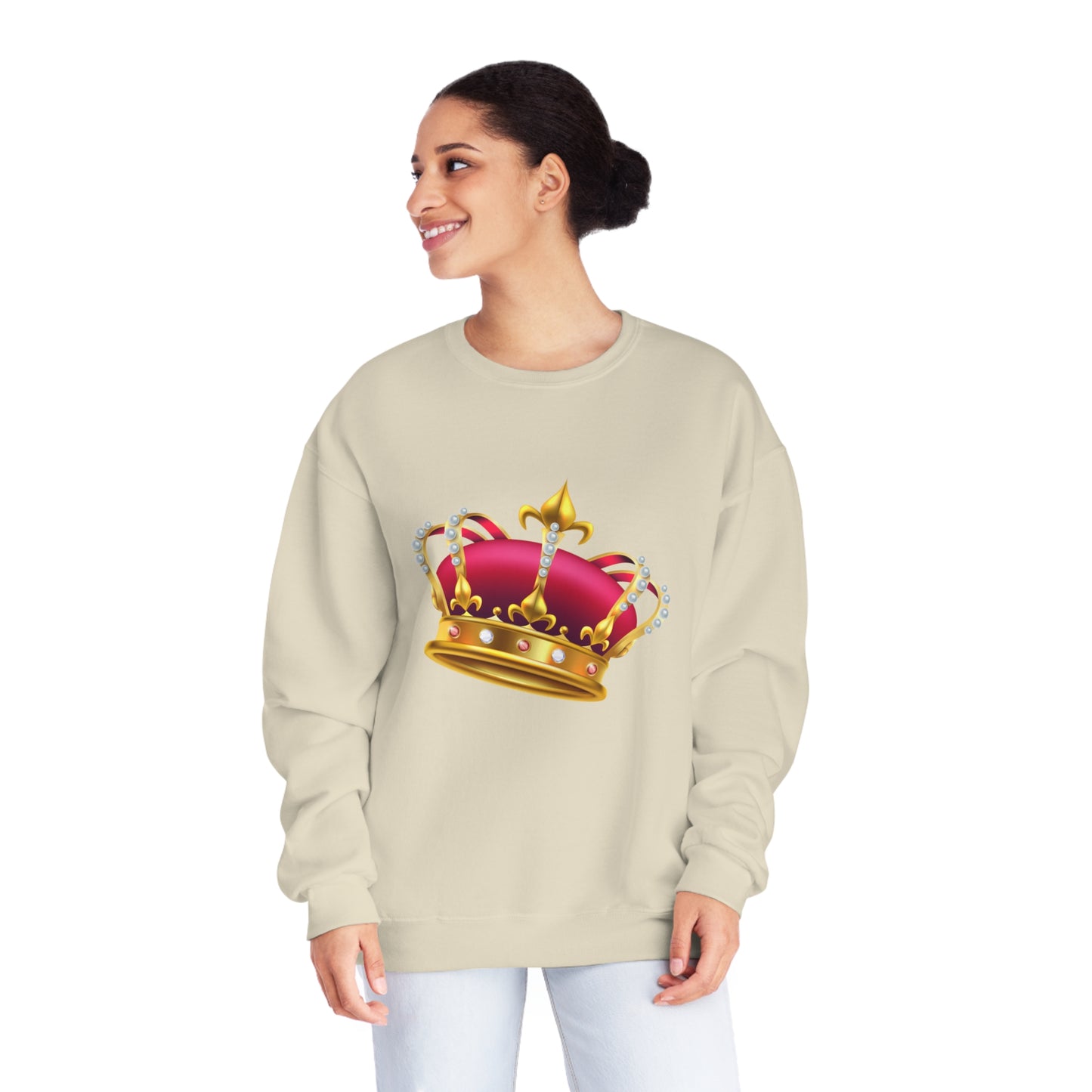 Unisex NuBlend® Crewneck Sweatshirt - British Royal Crown Design - Iconic Symbol of Monarchy