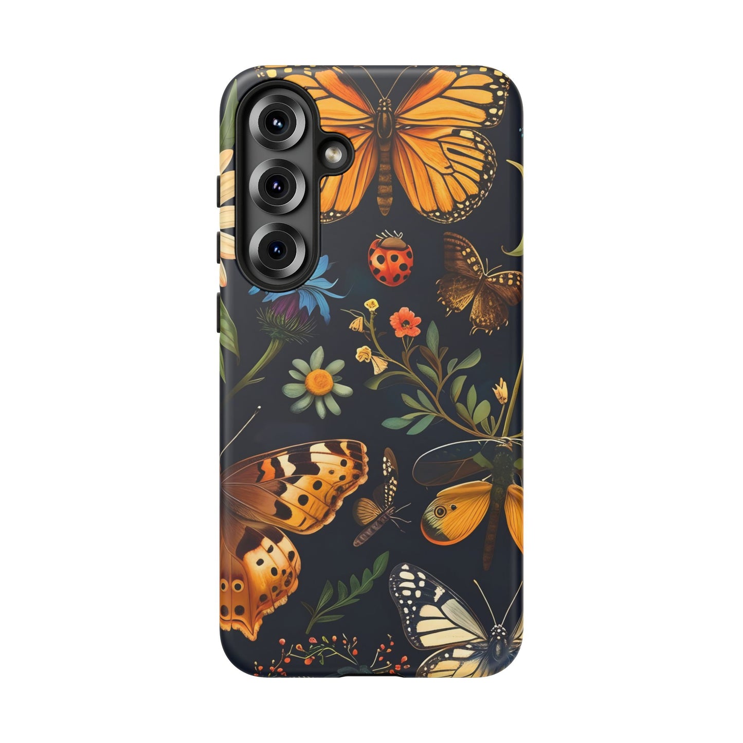 Nature-Inspired Phone Case | Floral Butterfly Design, Tough Phone Cover, Gift for Nature Lovers, Cute Butterfly Case, Home Decor