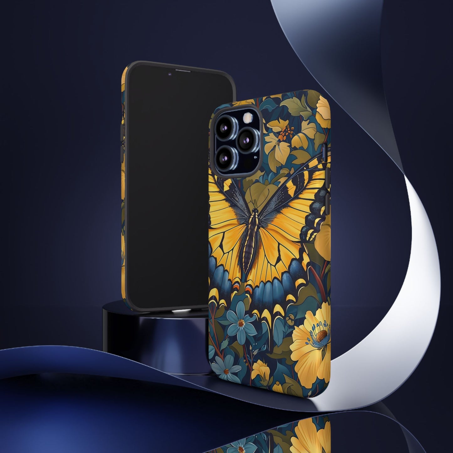 Colorful Butterfly Phone Case, Floral Design, Tough Cases, Protective Cover, Gifts for Nature Lovers, Birthday Present