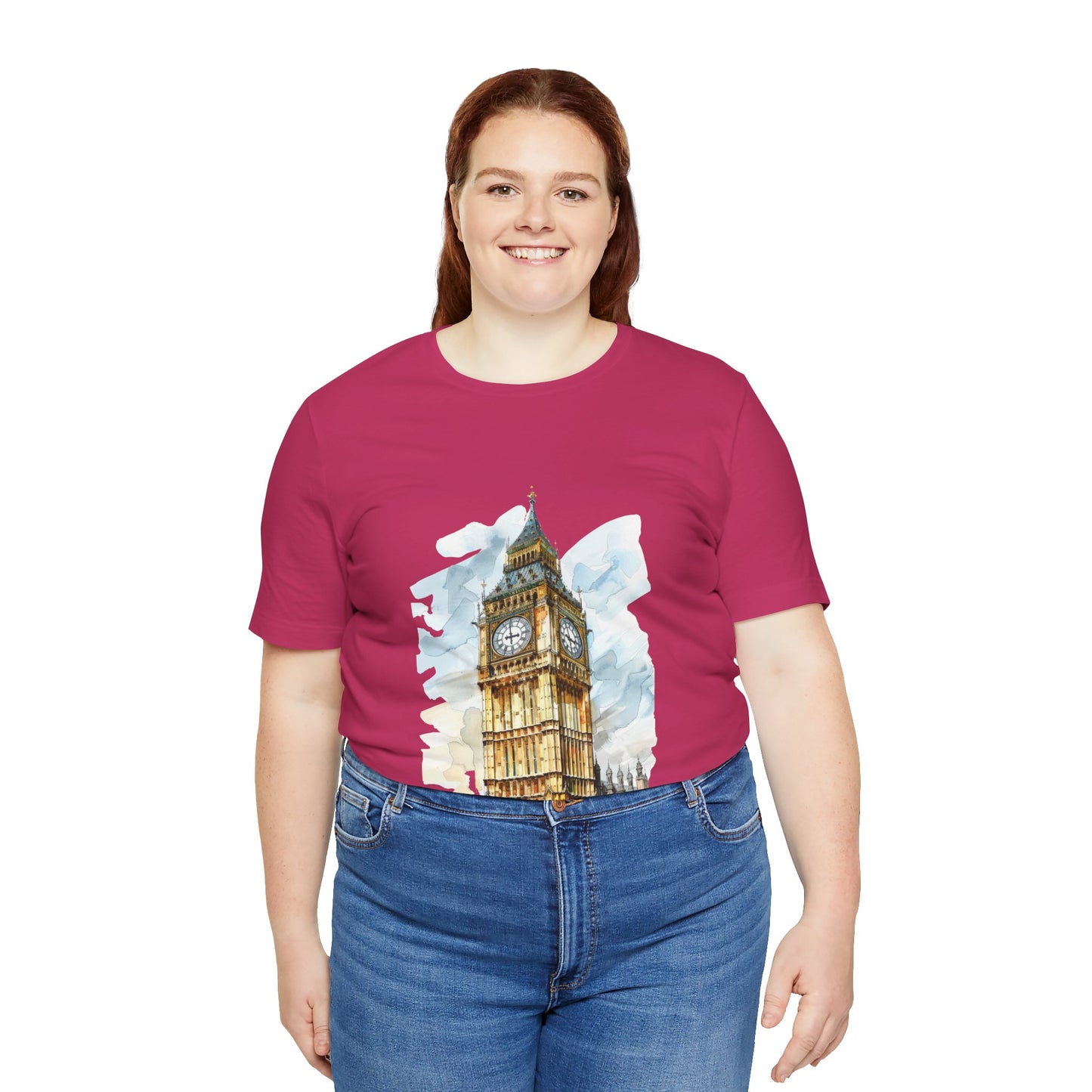 Unisex Jersey Short Sleeve Tee - Iconic Big Ben Clock Tower Design - London Landmark