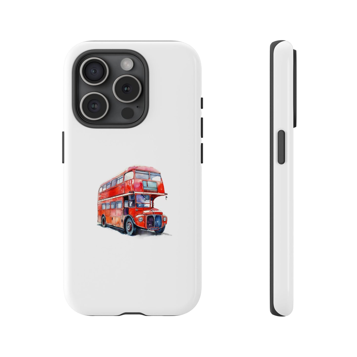 Vintage Red Double-Decker Bus Phone Case - Tough & Stylish